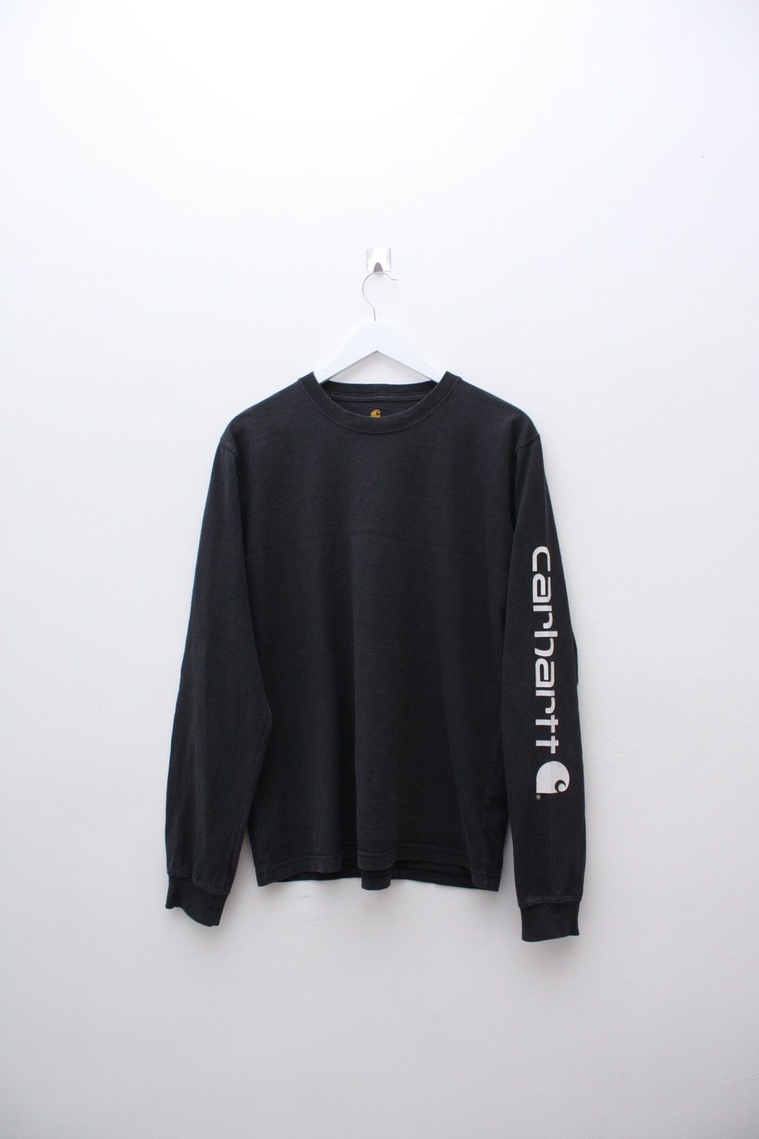 image of Vintage Carhartt Long Sleeve Tee Size M in Black, Men's