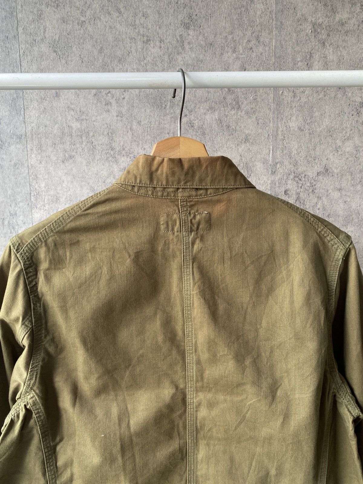 Sassafras Sassafras Japan Olive Green Sunfaded Button Jacket Size US M / EU 48-50 / 2 - 9 Thumbnail