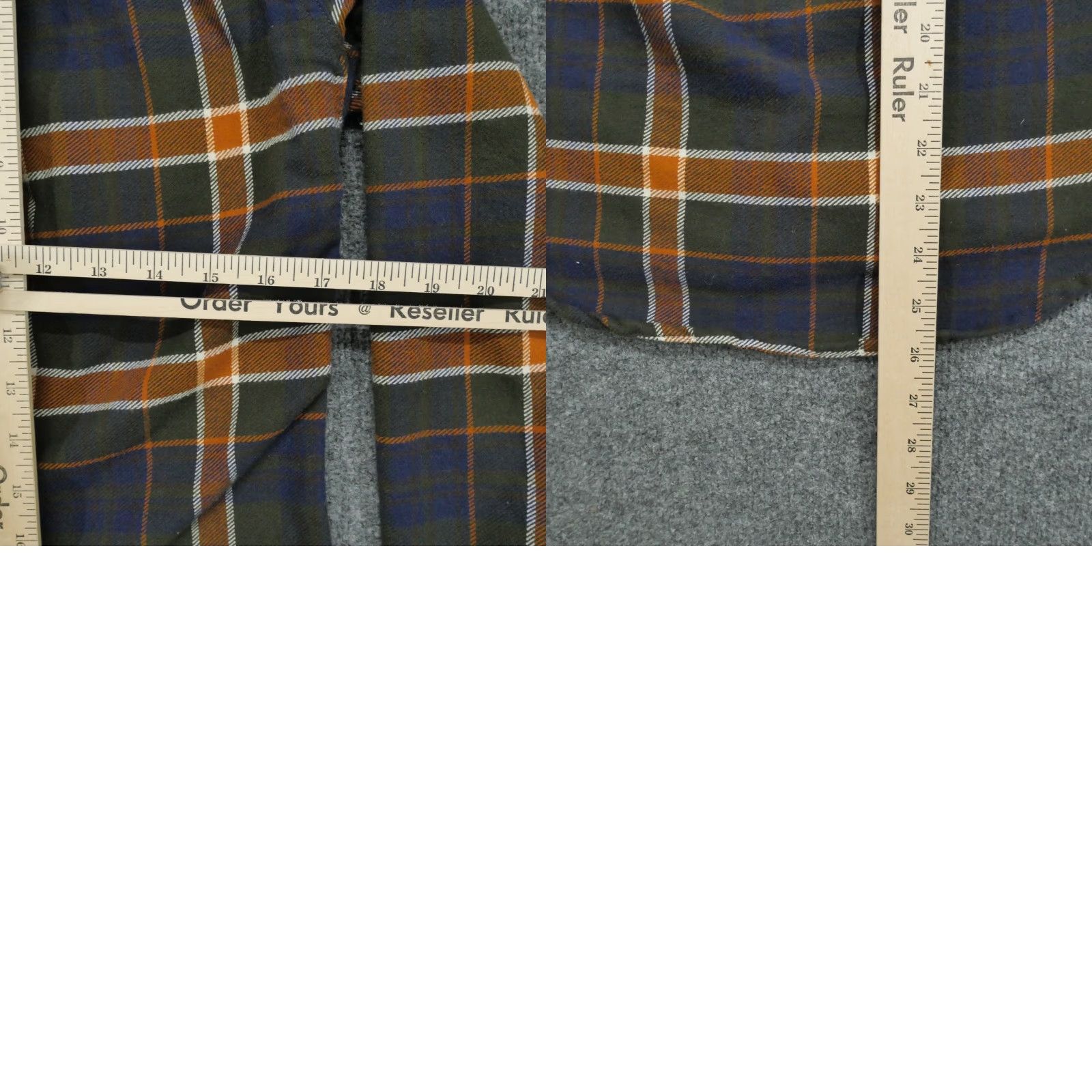 CO Duluth Trading Co Shirt Womens XS Orange Green Plaid Button Up Flannel Size XS / US 0-2 / IT 36-38 - 8 Thumbnail