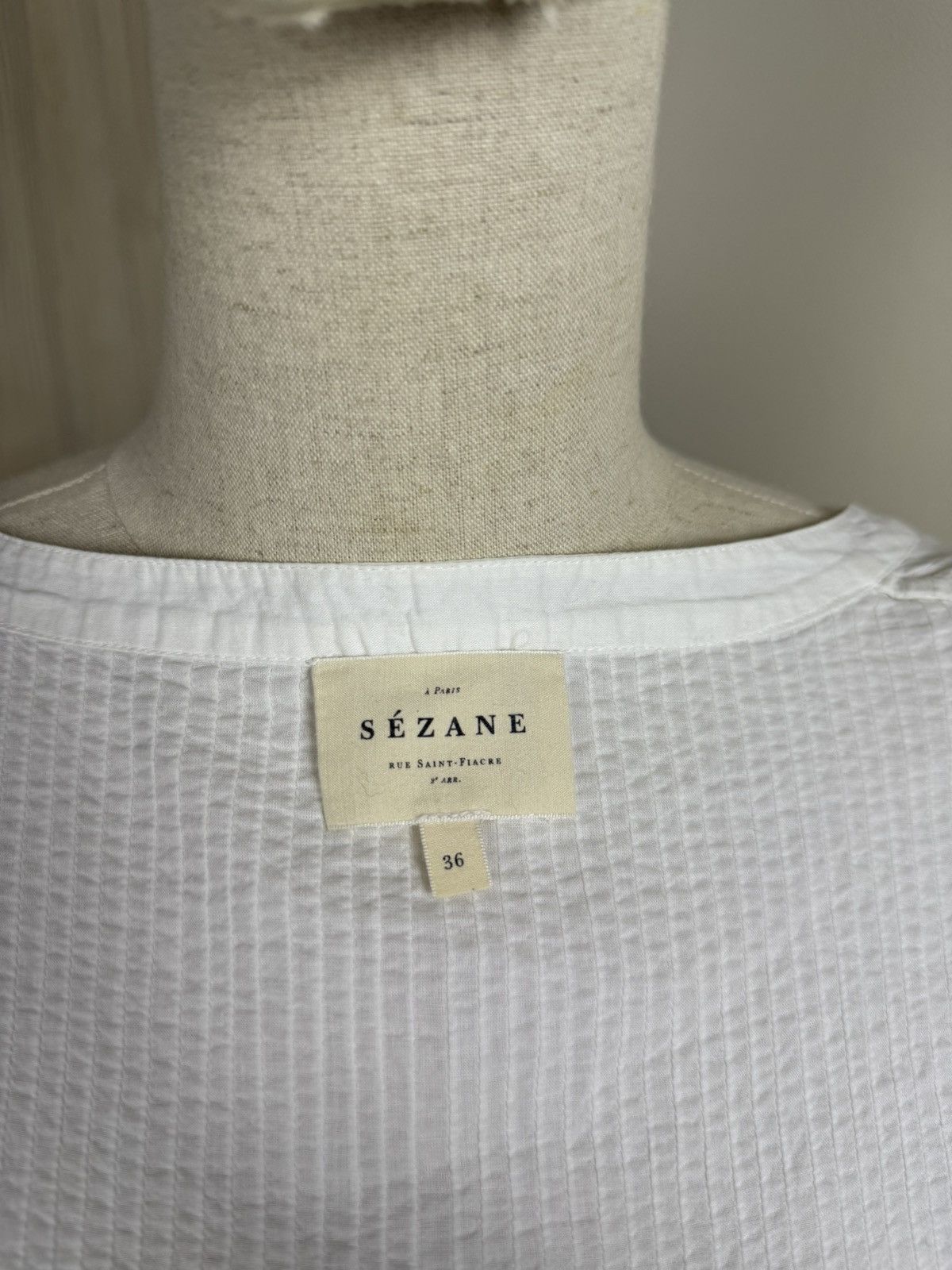 Sezane Sezane White Lace Peplum Blouse – Size S Size S / US 4 / IT 40 - 6 Thumbnail