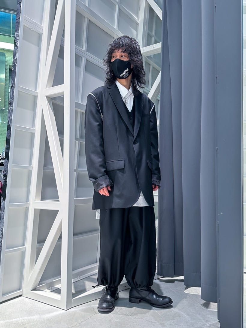 Yohji Yamamoto Yohji Yamamoto Ground Y - W/Gabardine Shoulder Zipper Jacket Size US L / EU 52-54 / 3 - 5 Thumbnail