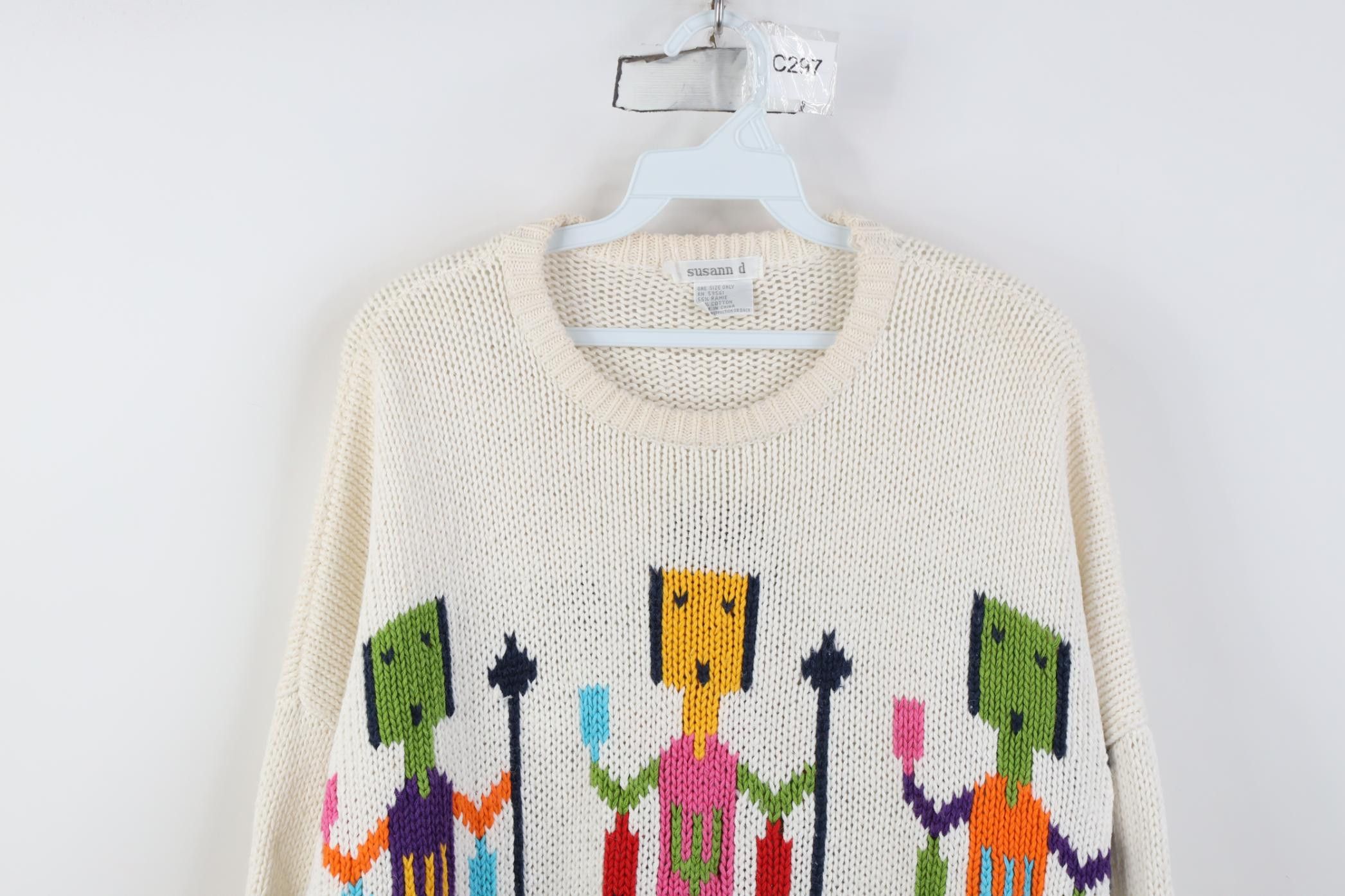 Vintage Vintage 90s Streetwear Intarsia Southwestern Folk Sweater Size ONE SIZE - 2 Thumbnail