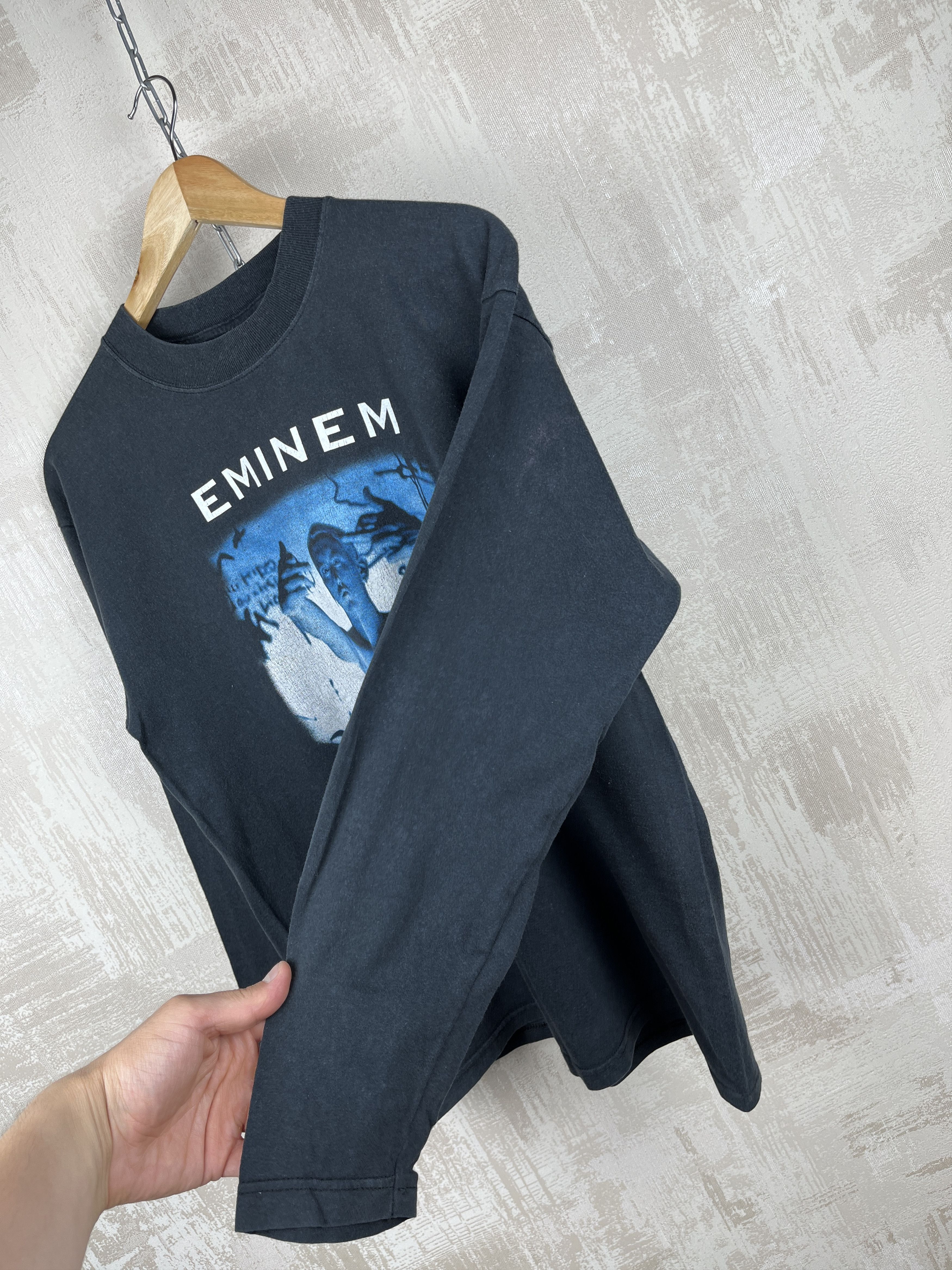 Eminem Vintage EMINEM 1999 Middle Finger Rap Slim Shady L/S T-shirt Size US M / EU 48-50 / 2 - 10 Thumbnail
