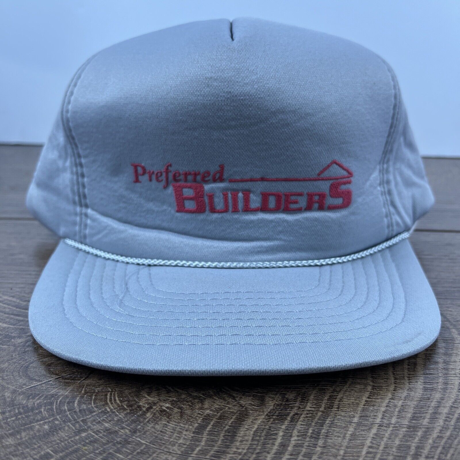 Other Preferred Builders Hat Gray Snapback Hat Adjustable Adult Si Size ONE SIZE - 1 Thumbnail