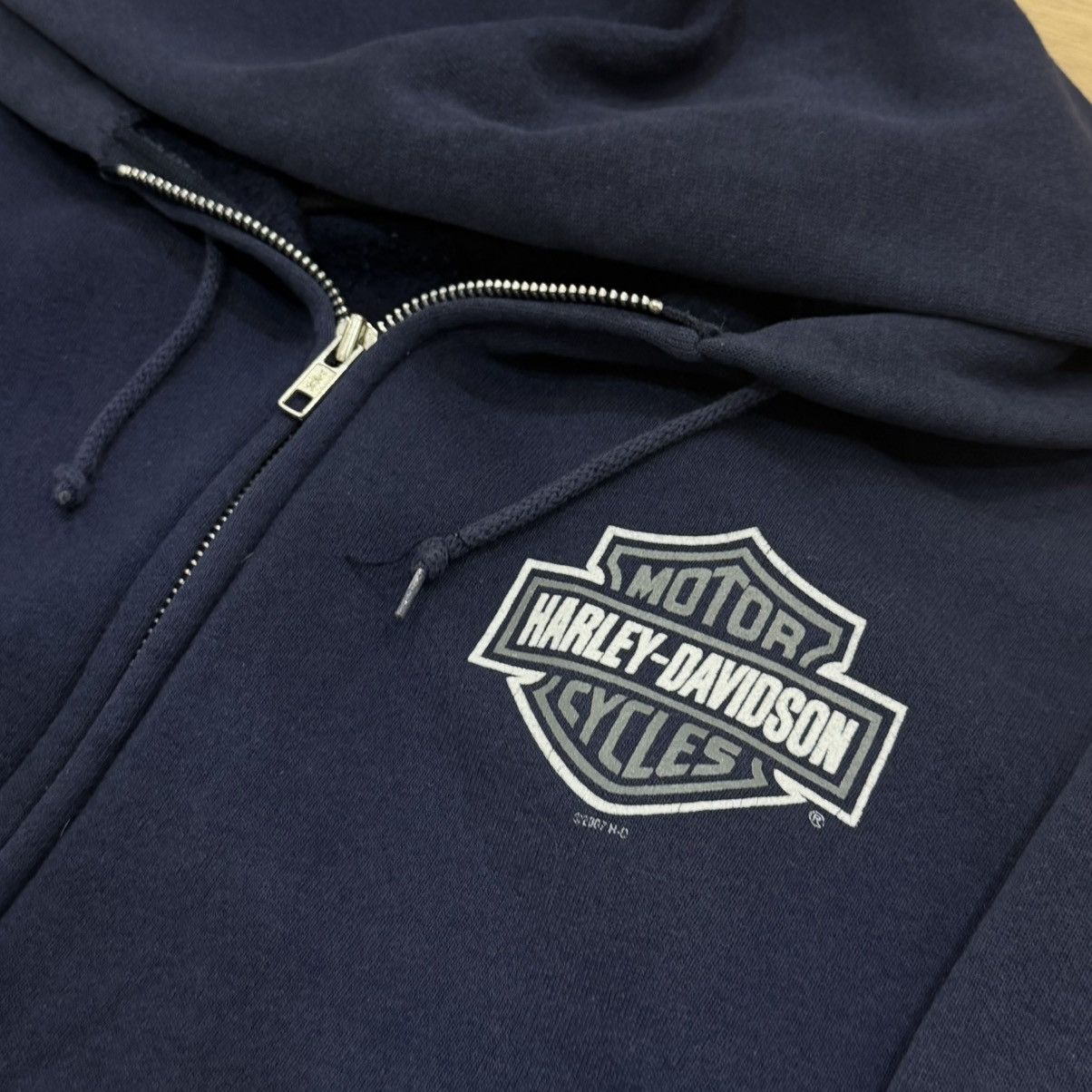 Harley Davidson VINTAGE Harley Davidson Blue Zipup Size US L / EU 52-54 / 3 - 4 Thumbnail