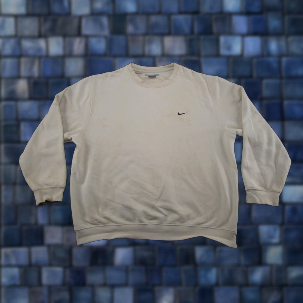 Nike VTG Nike Sweatshirt XL Pullover Crewneck Swoosh Mini 90s Sports Ivory Men Size US XL / EU 56 / 4 - 1 Thumbnail
