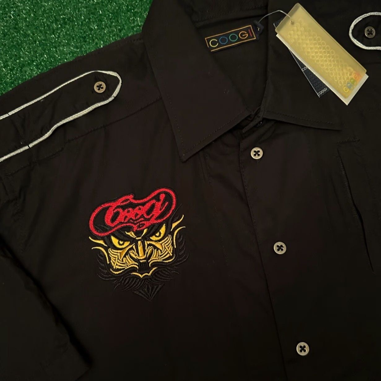 Coogi VINTAGE COOGI Logo Button-Up Shirt Mens XXL Black Grunge Hip Hop 90s Y2K NWT Size US XXL / EU 58 / 5 - 2 Thumbnail