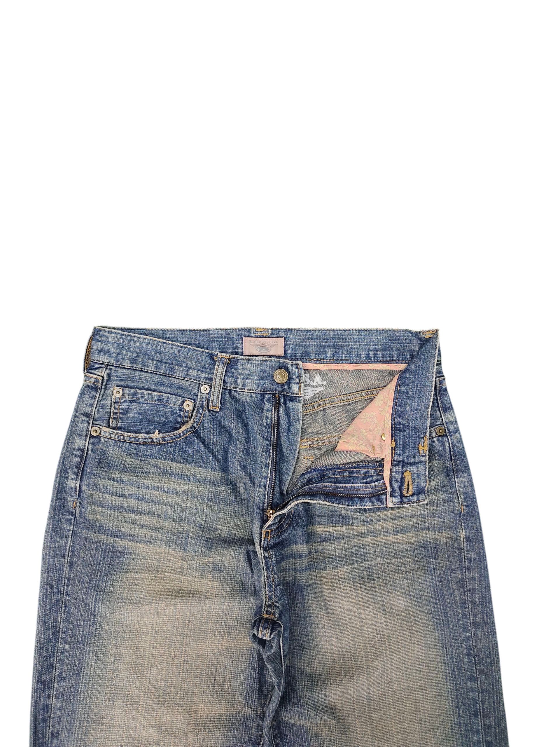 Bugle Boy Vintage Bugle Boy Usa Clawmark Distress Faded Denim Jeans Size US 30 / EU 46 - 7 Thumbnail