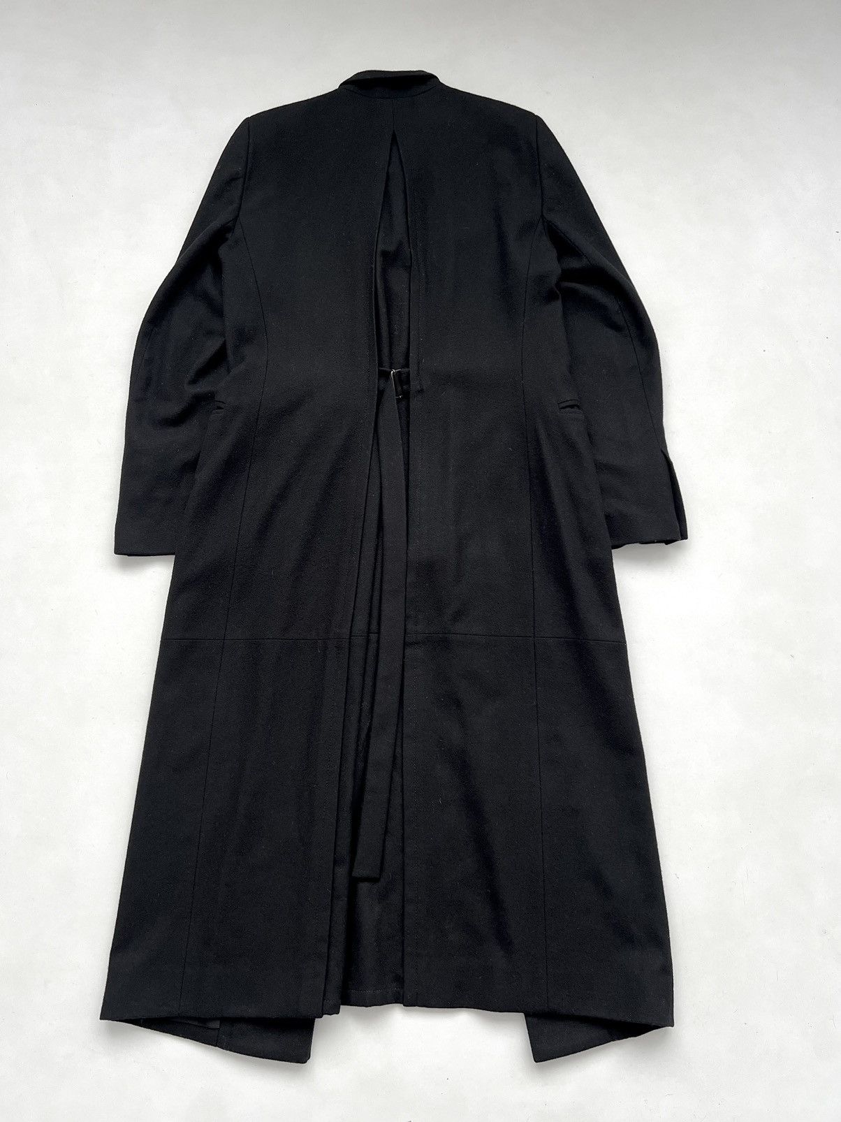 Ann Demeulemeester Ann Demeulemeester Wool Fleece Maxi Long Coat Double Belt Size S / US 4 / IT 40 - 18 Thumbnail