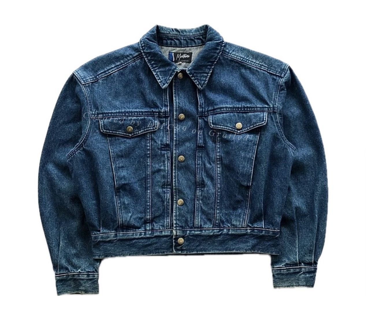 Vintage 1980s Vintage Claude Montana Denim Jacket Size M / US 6-8 / IT 42-44 - 1 Thumbnail