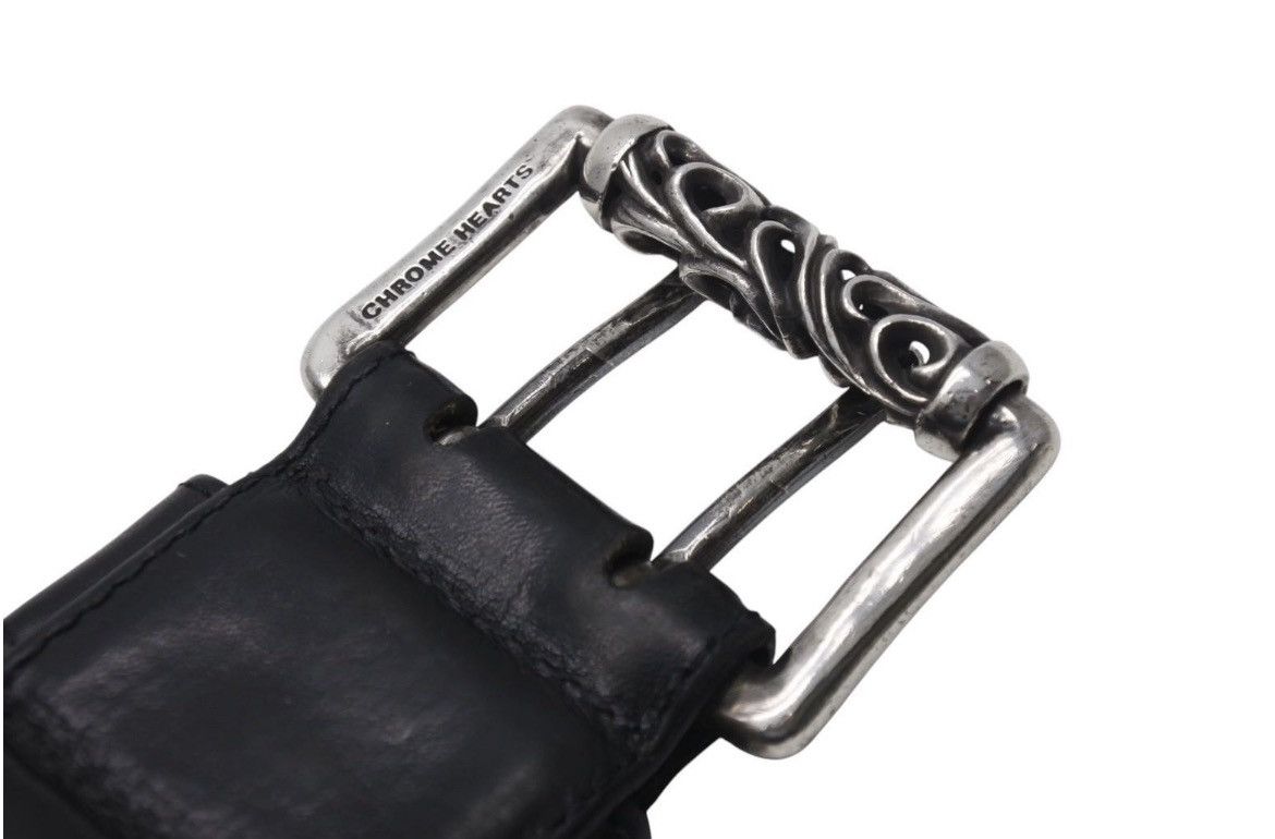 Chrome Hearts Chrome Hearts Double pin roller belt Leather Belt Silver Size ONE SIZE - 4 Thumbnail