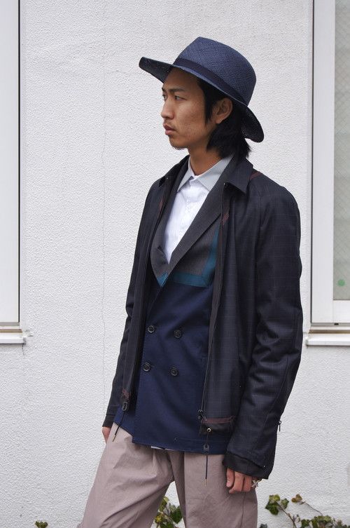 Kolor 2015 S/S Kolor Navy Mesh Trim Light Jacket Size US M / EU 48-50 / 2 - 4 Thumbnail