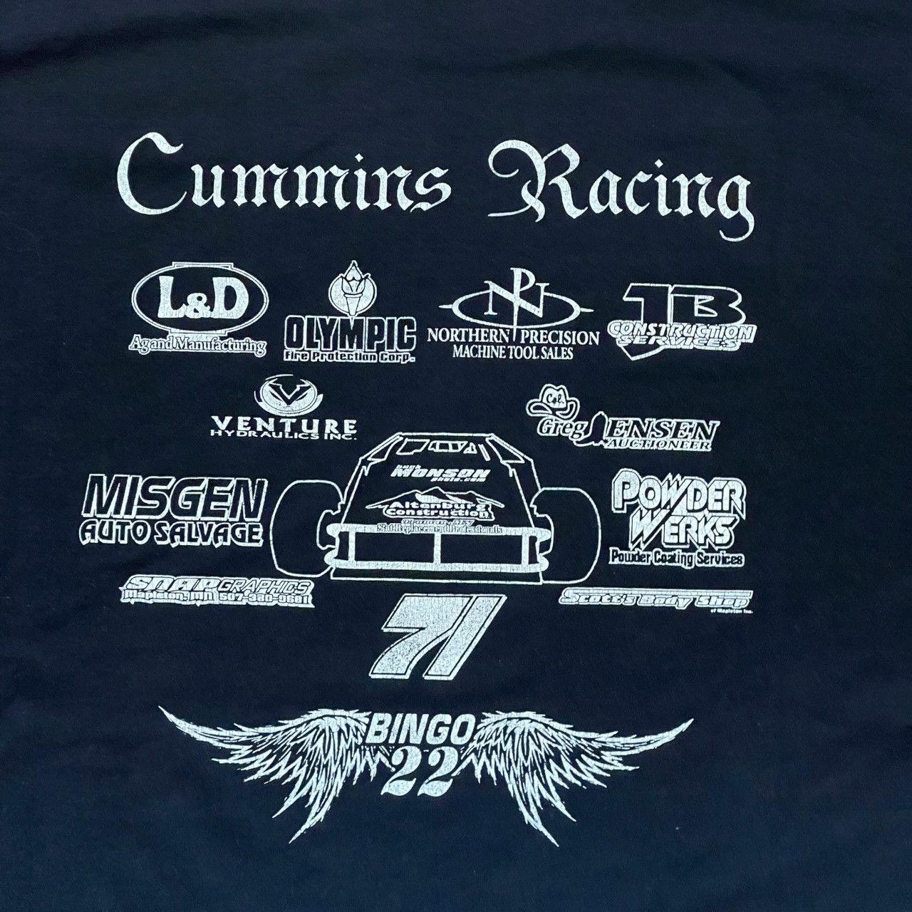 Vintage Vintage Cummins Racing Y2K Black 71 Flame Men Tee Sz XL Size US XL / EU 56 / 4 - 6 Thumbnail