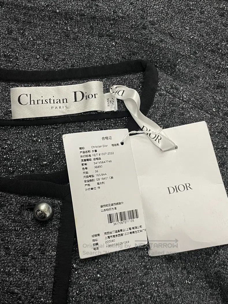 Dior Dior 25 Autumn and Winter New Gray Pearl Button Jacket Size XS / US 0-2 / IT 36-38 - 4 Thumbnail