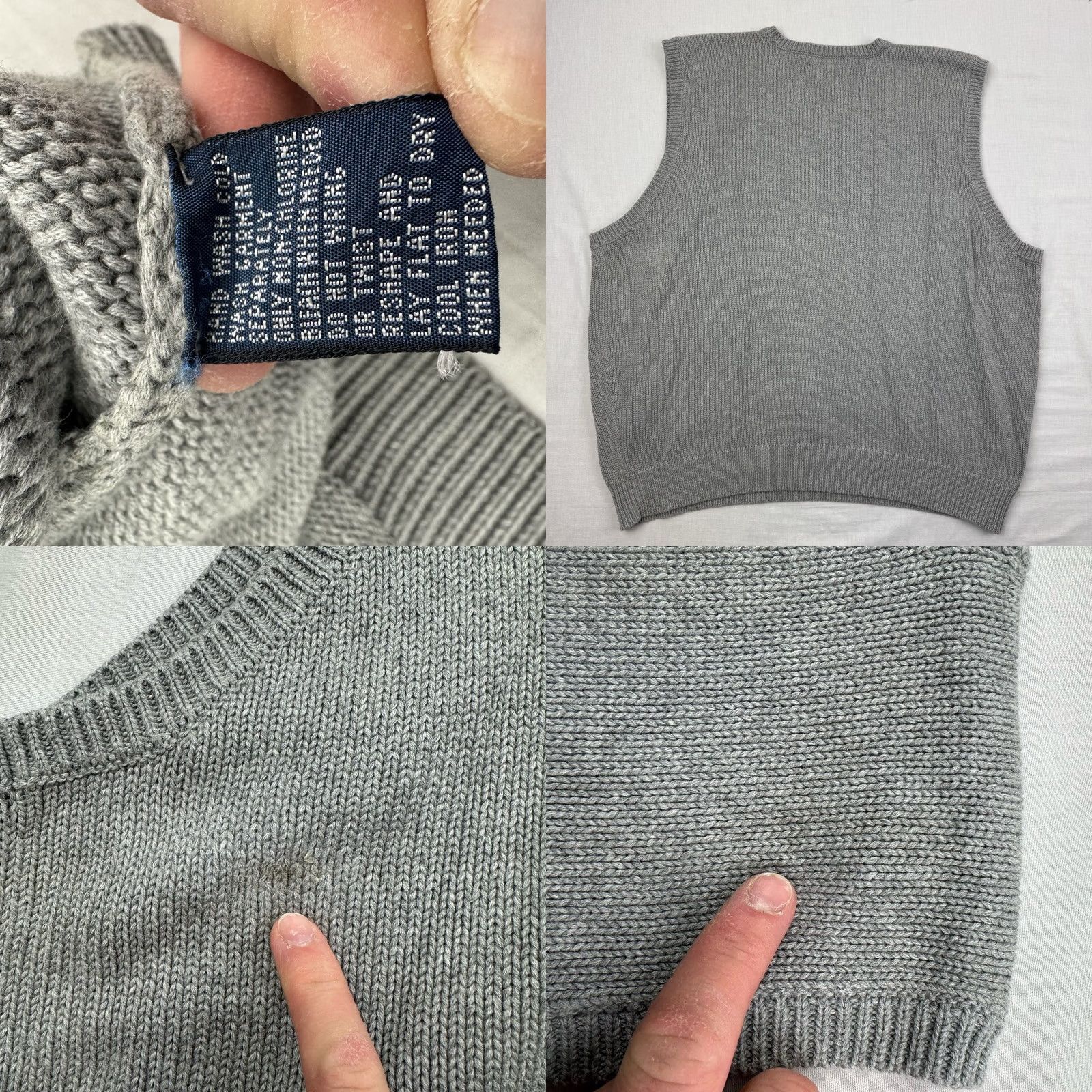 Polo Ralph Lauren VINTAGE Polo Ralph Lauren Sweater Vest Adult 2XL Gray V Neck Pullover Preppy 90s Mens Size US XXL / EU 58 / 5 - 8 Thumbnail