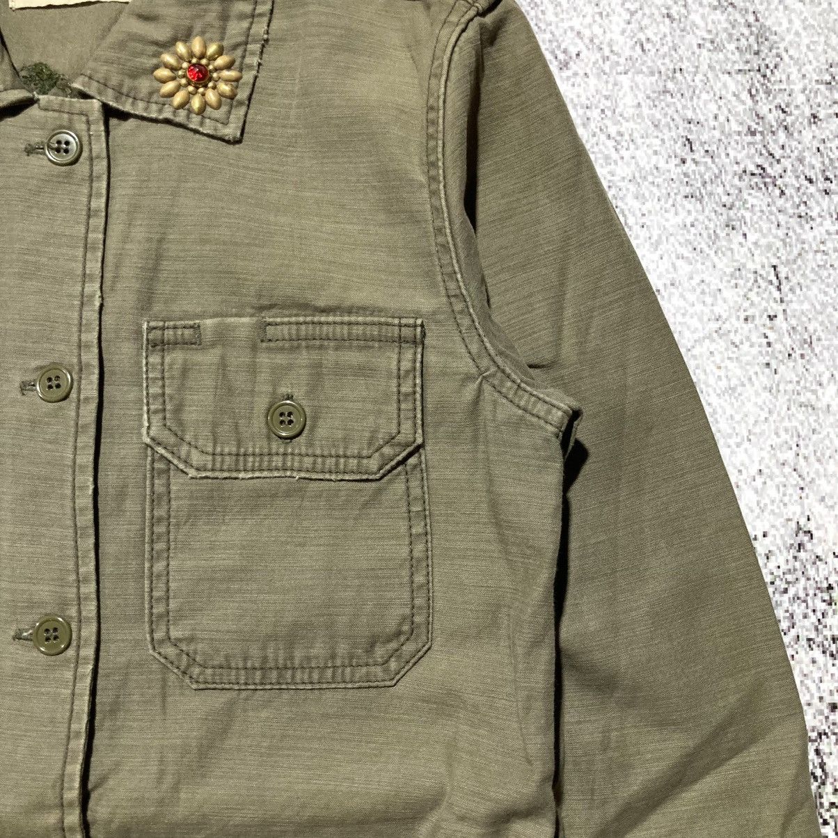 Japanese Brand 🇯🇵 Remi Relief Japan Workshirt Double Pocket Military Green Size US XS / EU 42 / 0 - 10 Thumbnail