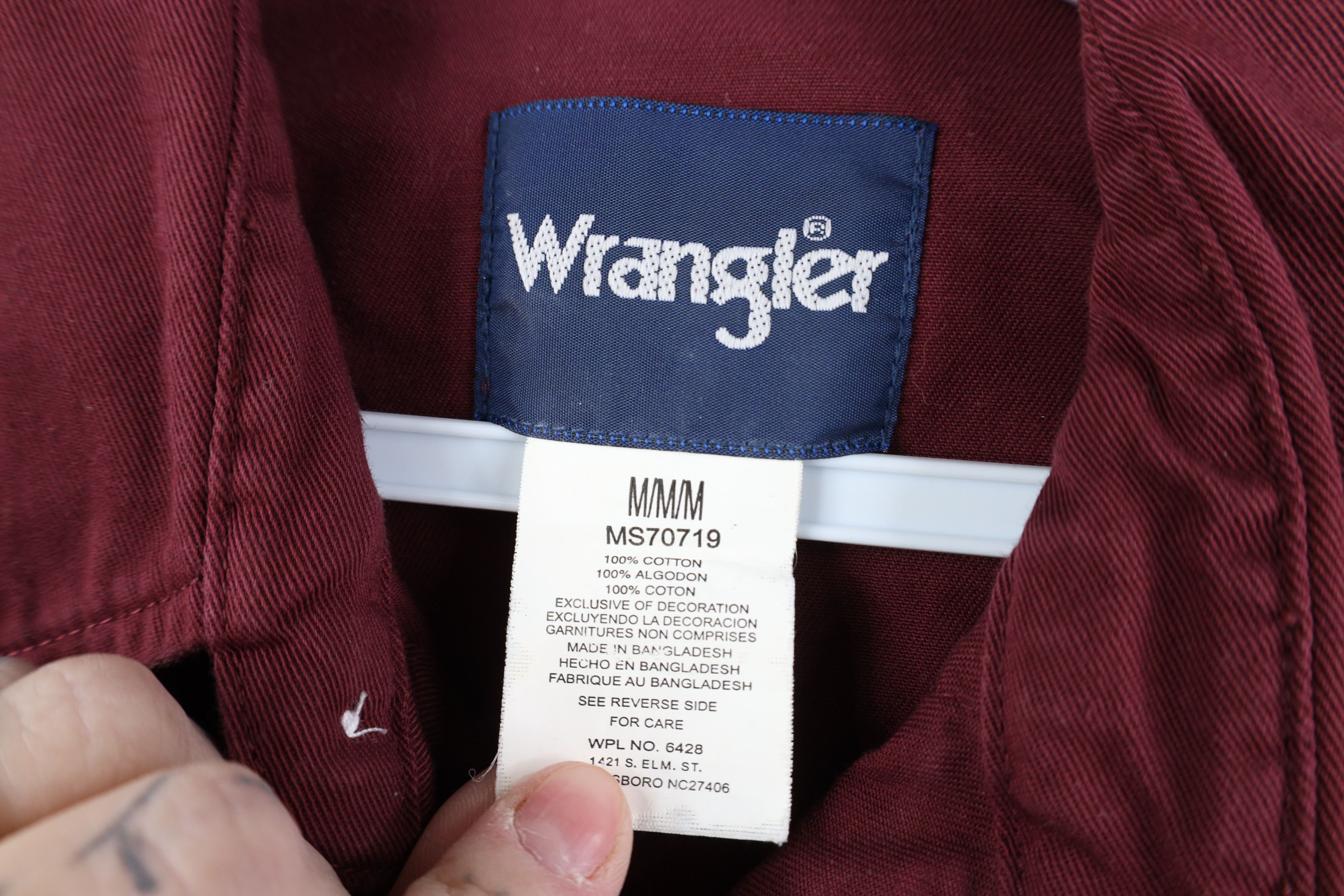 Wrangler Vintage 90s Wrangler Heavy Western Cowboy Button Shirt Red Size US M / EU 48-50 / 2 - 10 Thumbnail