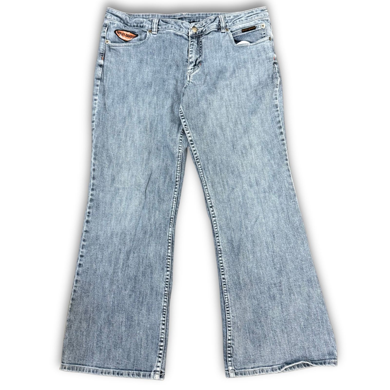 Harley Davidson Harley Davidson Vintage Bootcut Jeans | Women's 14 P Size 36" / US 14 / IT 50 - 1 Thumbnail
