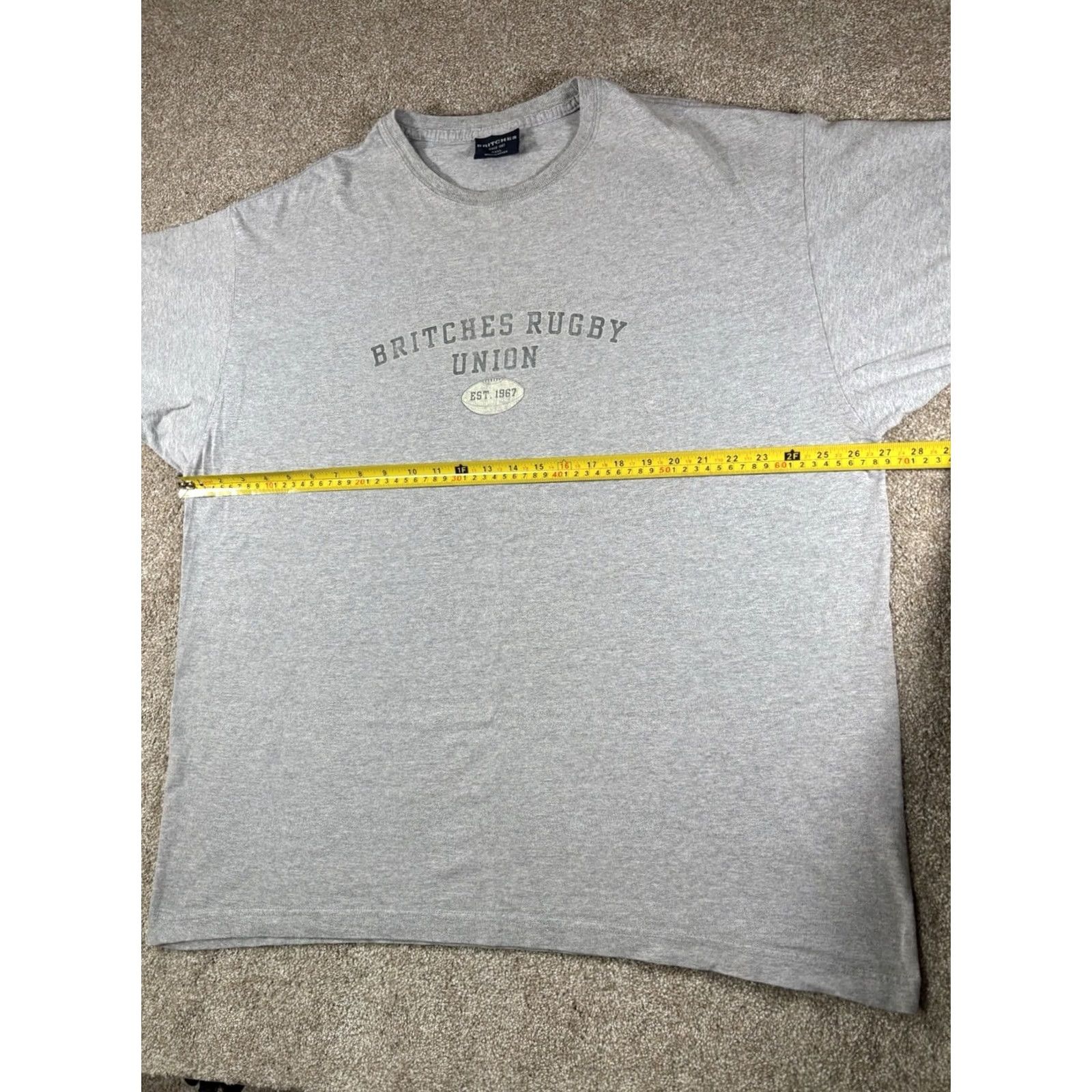 Vintage VINTAGE Britches Rugby Union Graphic Short Sleeve T-Shirt Grey Men’s Size XXXL Size US XXL / EU 58 / 5 - 6 Thumbnail