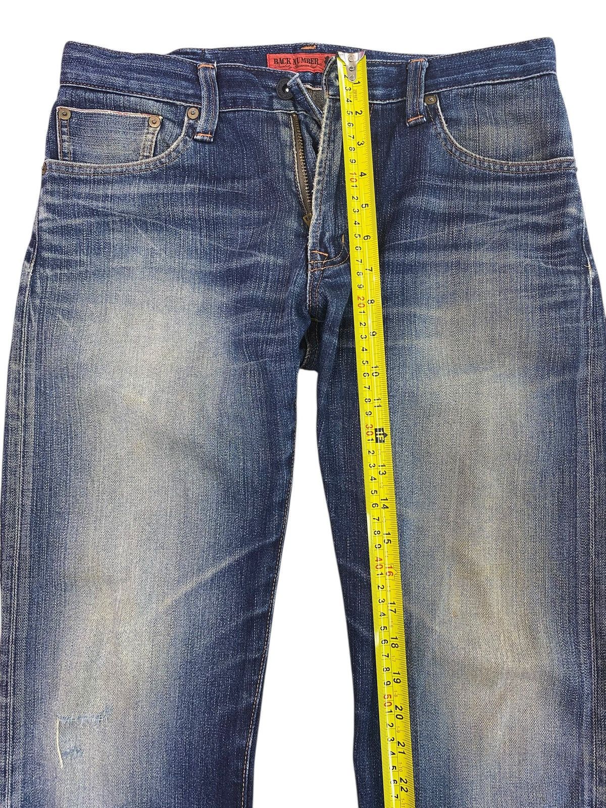 Japanese Brand Back Number Brand X Selvedge Faded Wash Style Loose Jeans Size US 30 / EU 46 - 6 Thumbnail