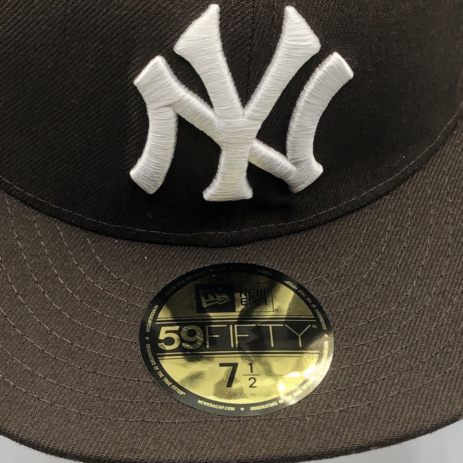 New Era New York Yankees New Era 1950 World Series Brown Fitted Hat Size ONE SIZE - 10 Thumbnail