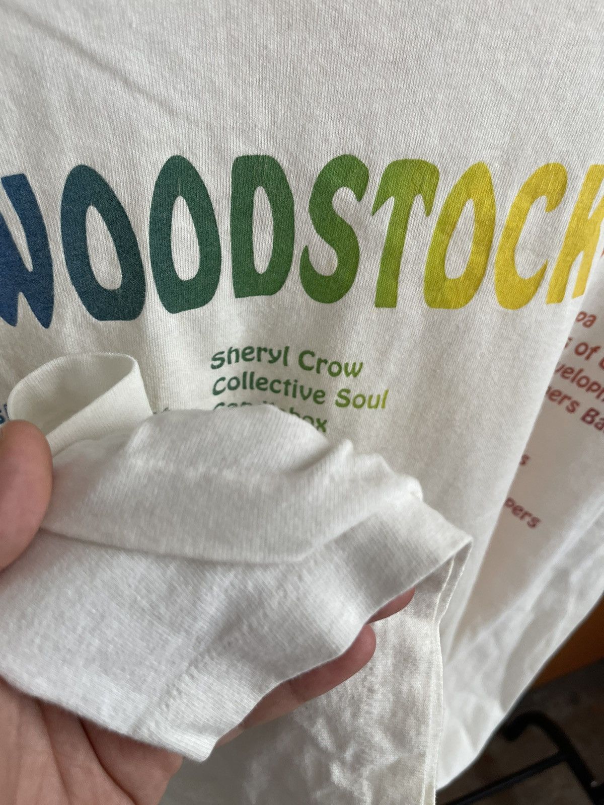 Band Tees × Vintage 1994 Woodstock Festival Concert Line Up T Shirt Size US XL / EU 56 / 4 - 6 Thumbnail