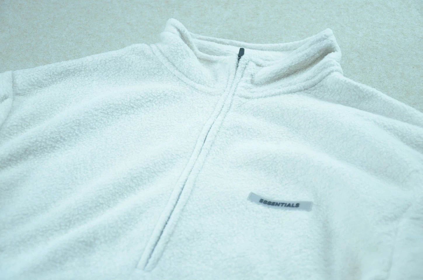 Fear of God FOG Essentials High Neck Half-Zip Oatmeal Fleece Sweatshirt Size US XL / EU 56 / 4 - 2 Thumbnail