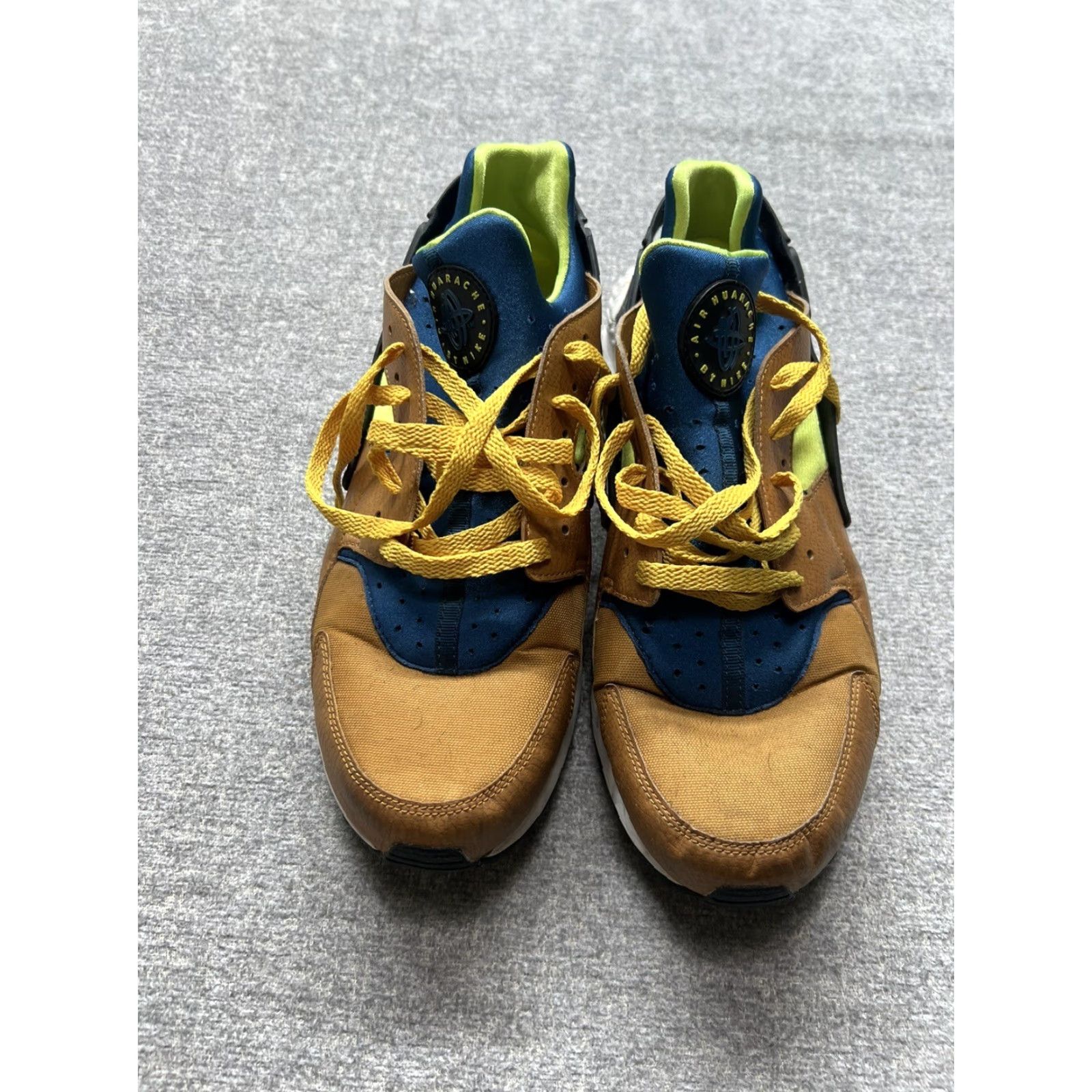 Nike VINTAGE Nike Air Huarache Desert Ochre Blue Force Volt 318429-701 Mens Size 13 Shoes Size US 12 / EU 45 - 7 Thumbnail