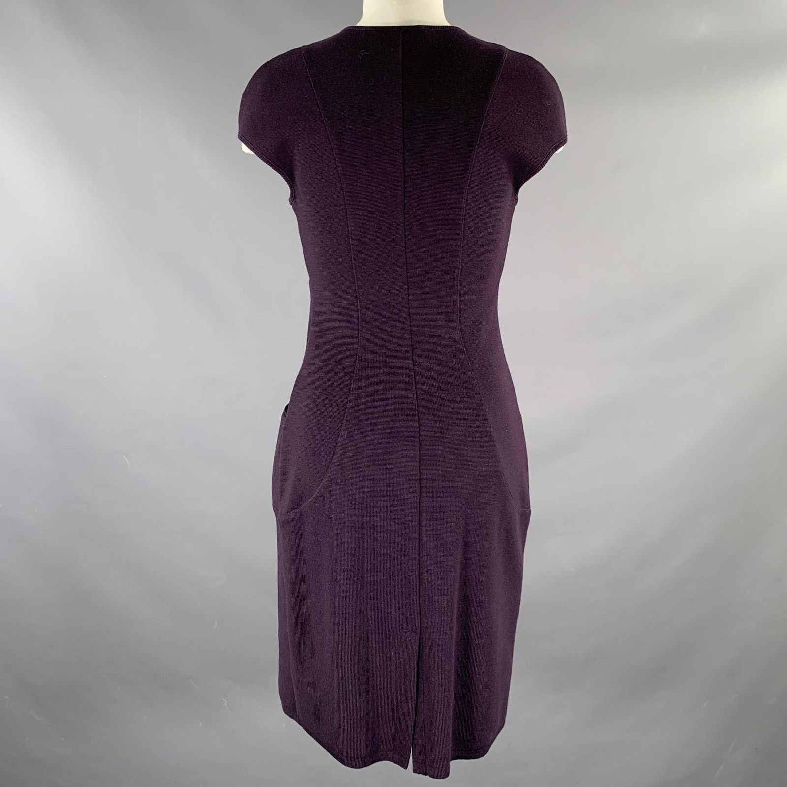 Other LIL Size S Purple Cotton Blend Knitted Shift Dress Size S / US 4 / IT 40 - 2 Thumbnail