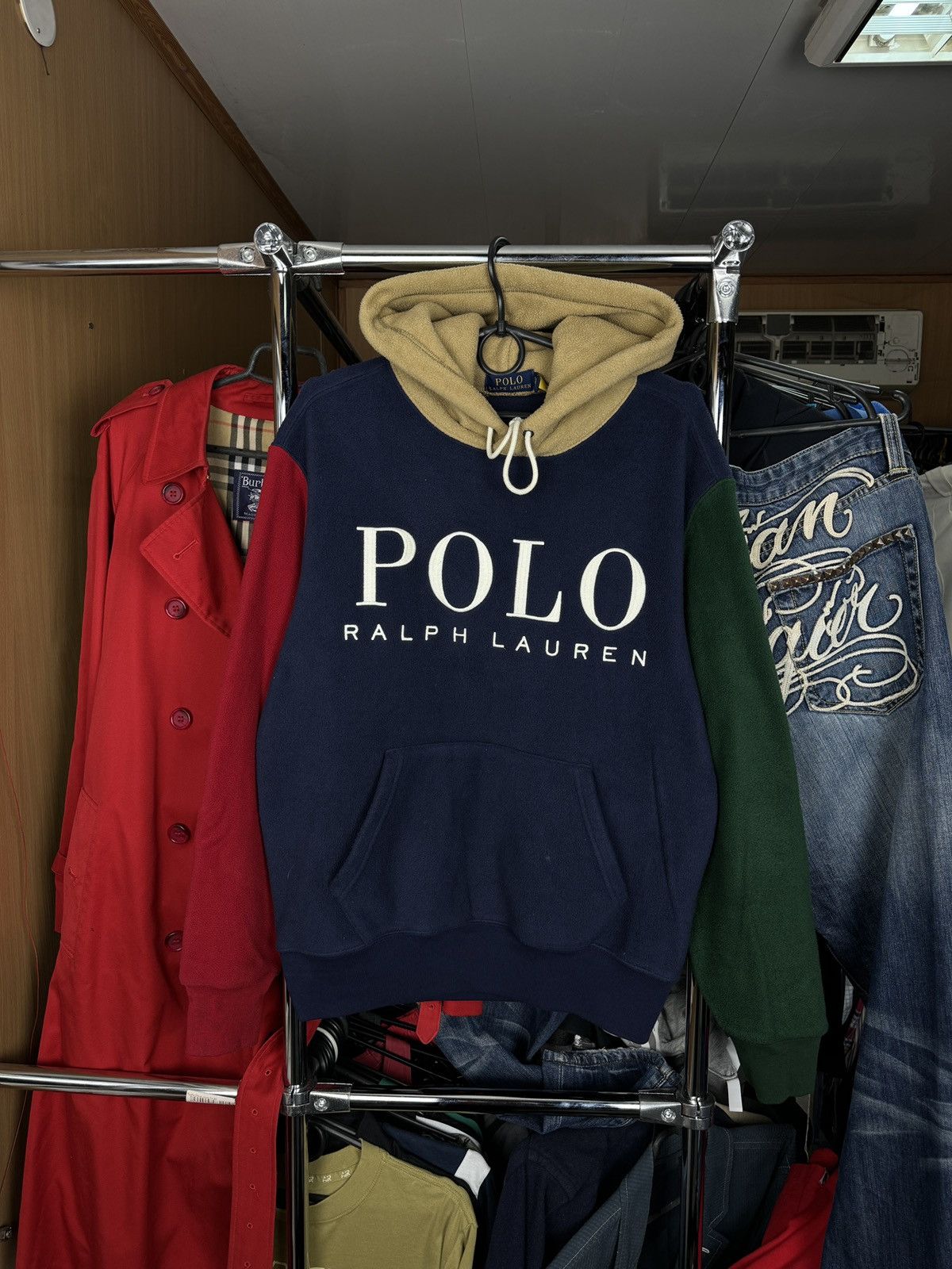Polo Ralph Lauren × Vintage Mens Vintage Polo Ralph Lauren collab polar fleece hoodie Size US S / EU 44-46 / 1 - 1 Thumbnail