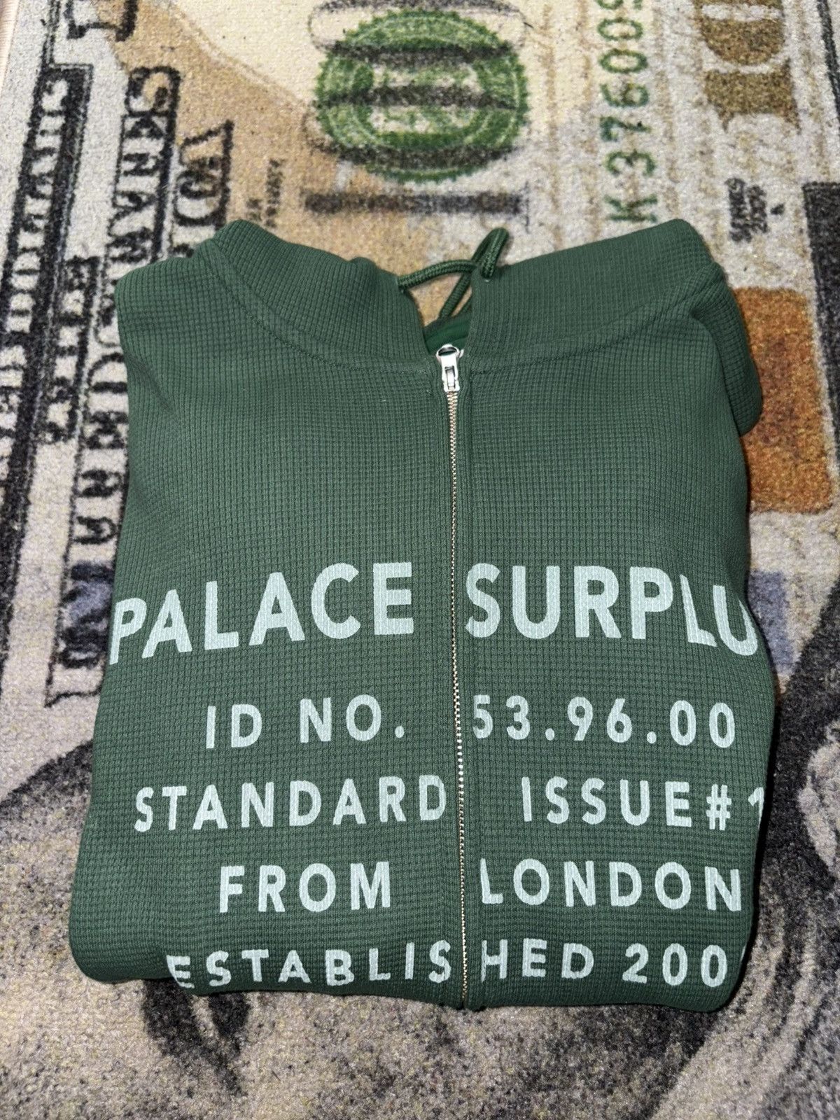 Palace Palace Stamp Waffle Zip Thermal Hoodie Racey Green Size US M / EU 48-50 / 2 - 1 Thumbnail