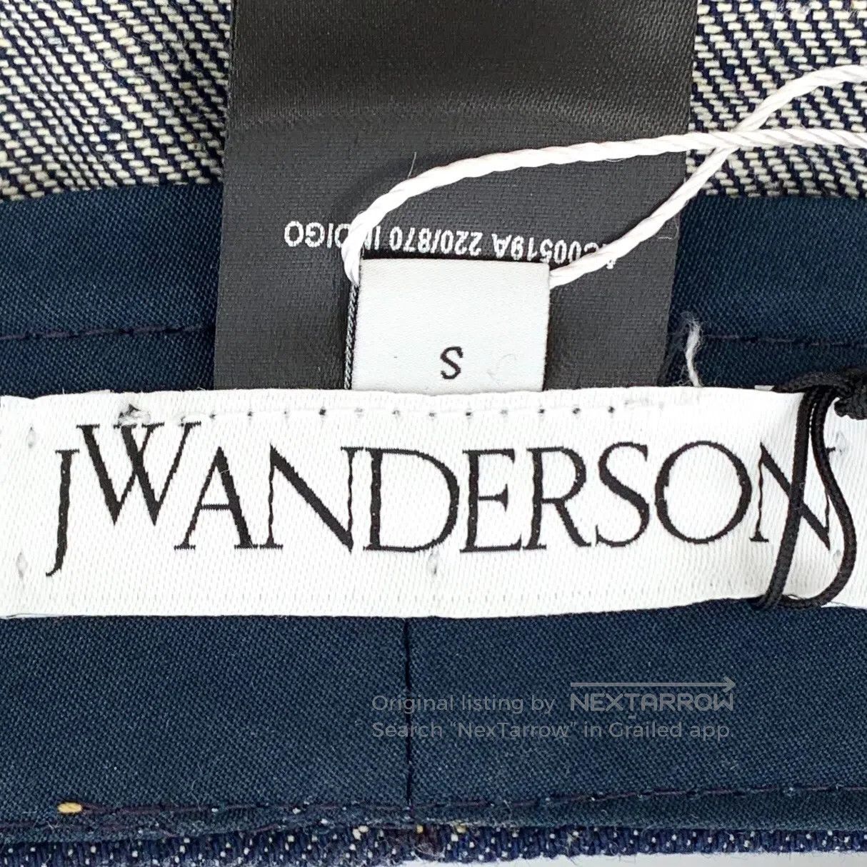 JW Anderson JWANDERSON Dark Blue Cotton and Leather Patchwork Denim Ne Size ONE SIZE - 7 Thumbnail