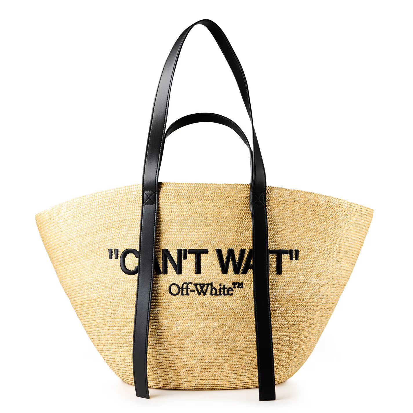Off-White o1g2r1mq1224 Size: OS / Tote Bag in Beige & Black Size ONE SIZE - 1 Thumbnail