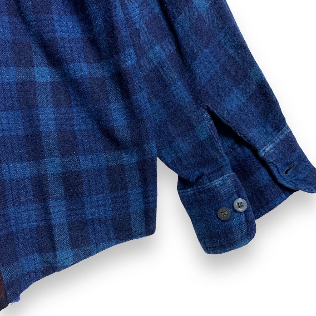 Needles NEEDLES REBUILD 7 CUT INDIGO OVERDYE FLANNEL SHIRT Size US S / EU 44-46 / 1 - 6 Thumbnail