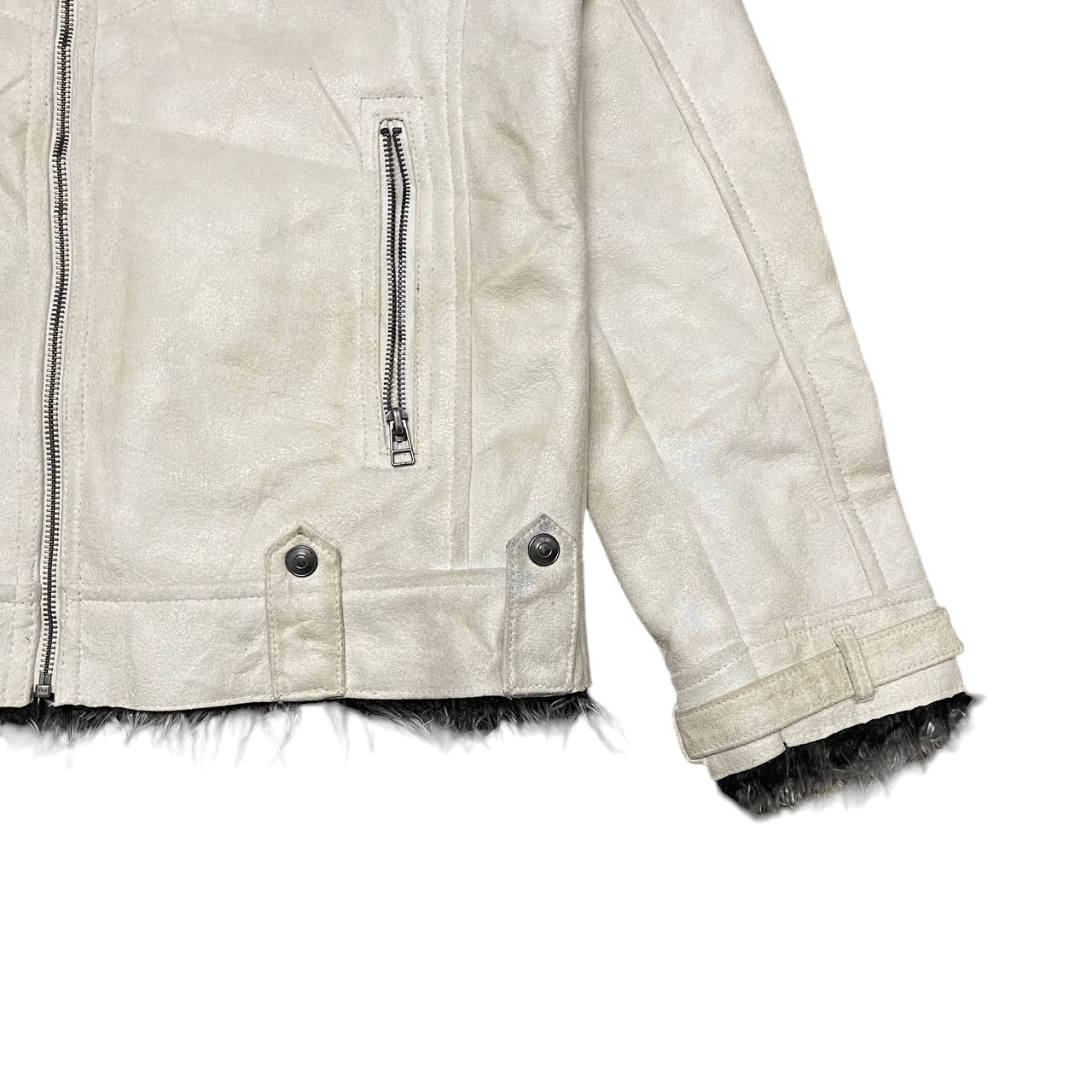semanticdesign Crazy Fur Semantic Design Biker Jacket lgb ifsixwasnine Size US L / EU 52-54 / 3 - 4 Thumbnail