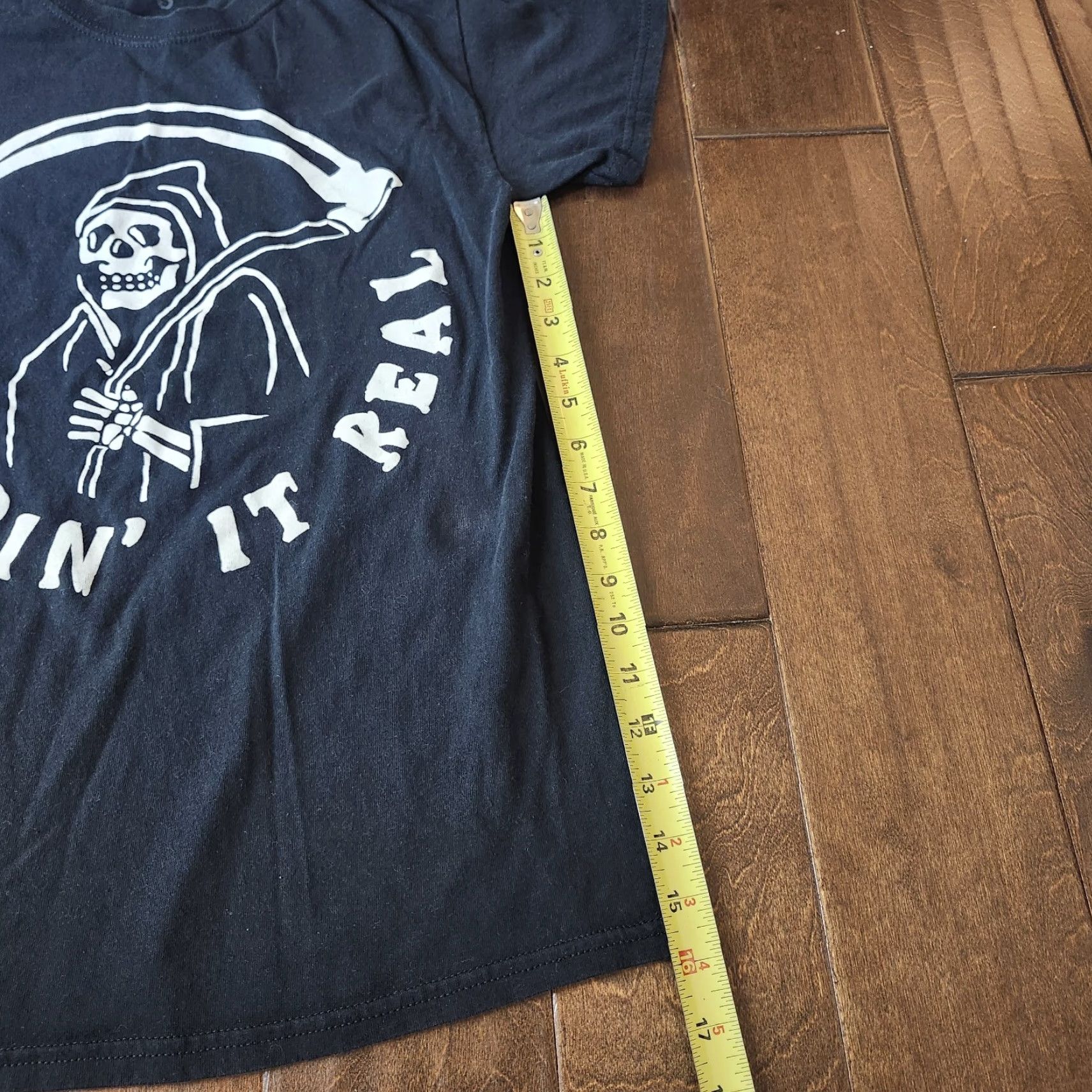 ESPIRIT Grim Reaper Creepin It Real Shirt Mens Small Halloween Graphic Black Tee Size US S / EU 44-46 / 1 - 6 Thumbnail