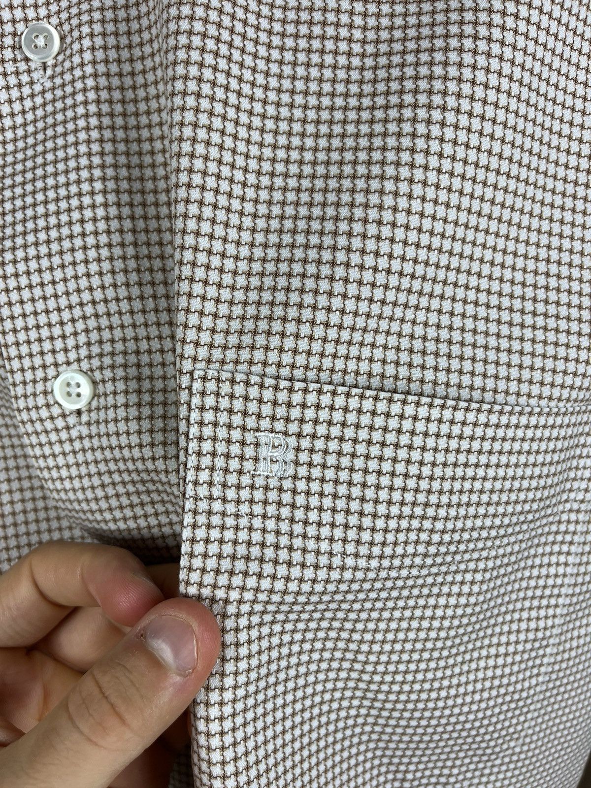 Balmain Balmain patterned shirt with pocket logo B casual classic Size US M / EU 48-50 / 2 - 10 Thumbnail