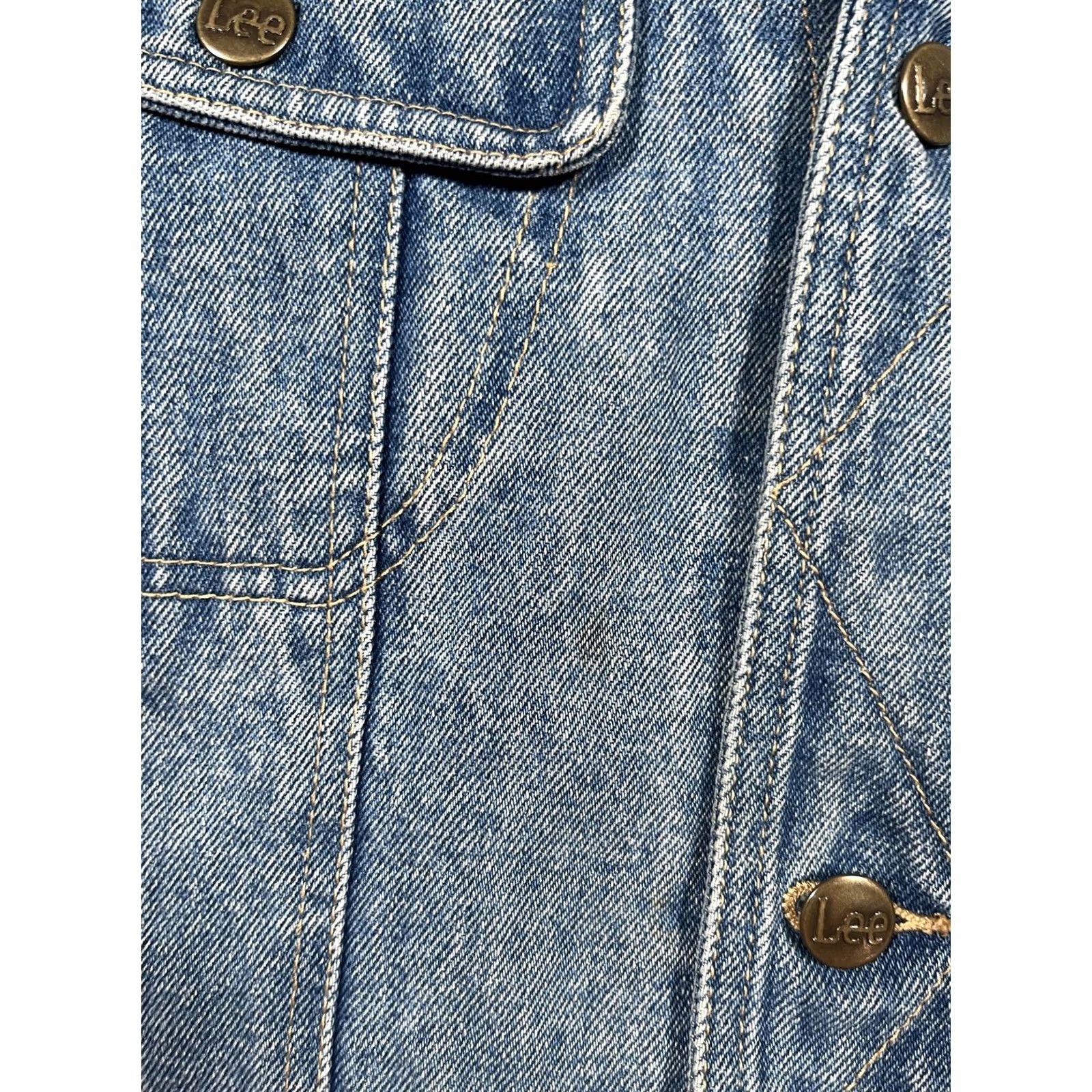 Lee VINTAGE Lee Jacket Mens Blue Denim Faux Fur Collar Made Hong Kong 90s L Size US L / EU 52-54 / 3 - 5 Thumbnail