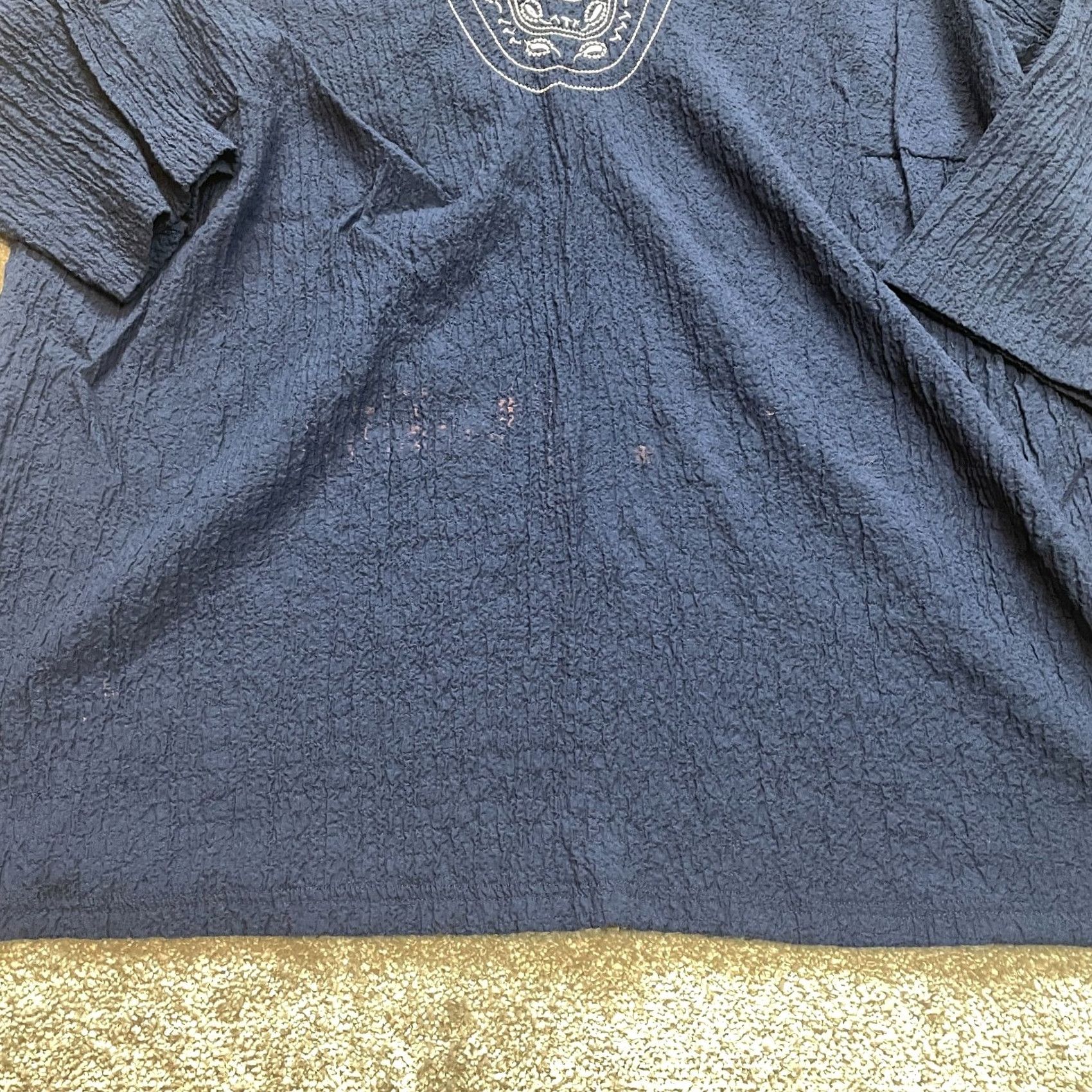 Vintage White Stag Blouse Shirt Womens 18W Blue Solid V-Neck Long Sleeve Plus Size 2X 18W-20W Fall Spring White Stag Women Blouse Size XXL / US 16-18 / IT 52-54 - 4 Thumbnail