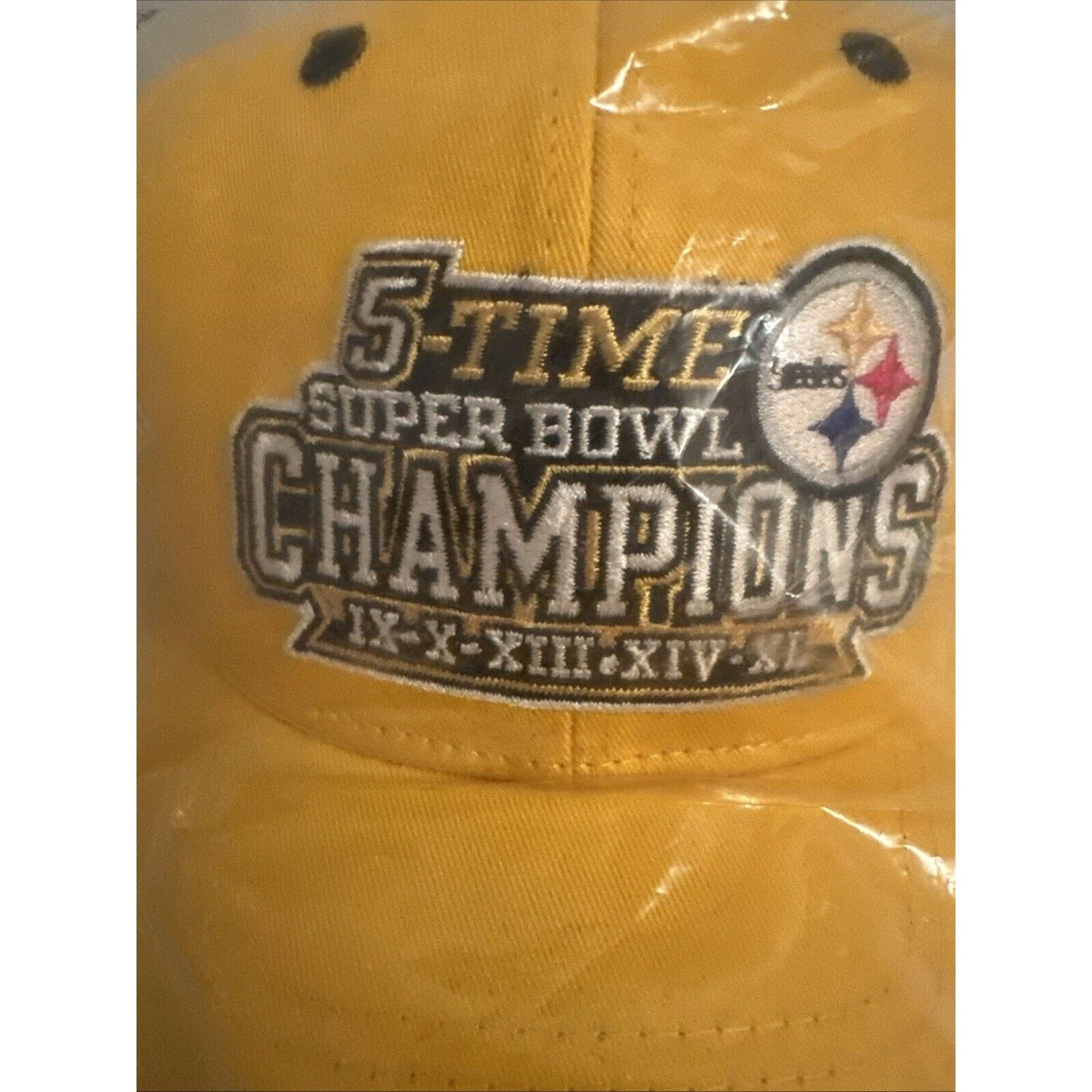 Reebok Pittburgh Steelers Five 5 Time Super Bowl Champions NFL Hat Size ONE SIZE - 4 Thumbnail