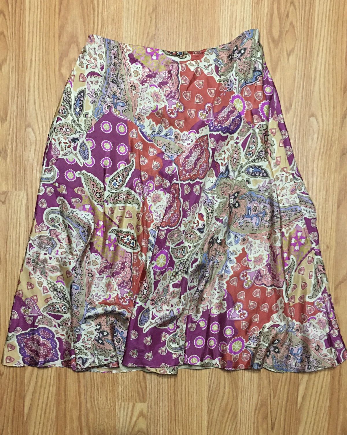 Lauren Ralph Lauren × Ralph Lauren Lauren Ralph Lauren Paisley Floral Silk Skirt Size XS Size 25" / US 0 / IT 36 - 5 Thumbnail