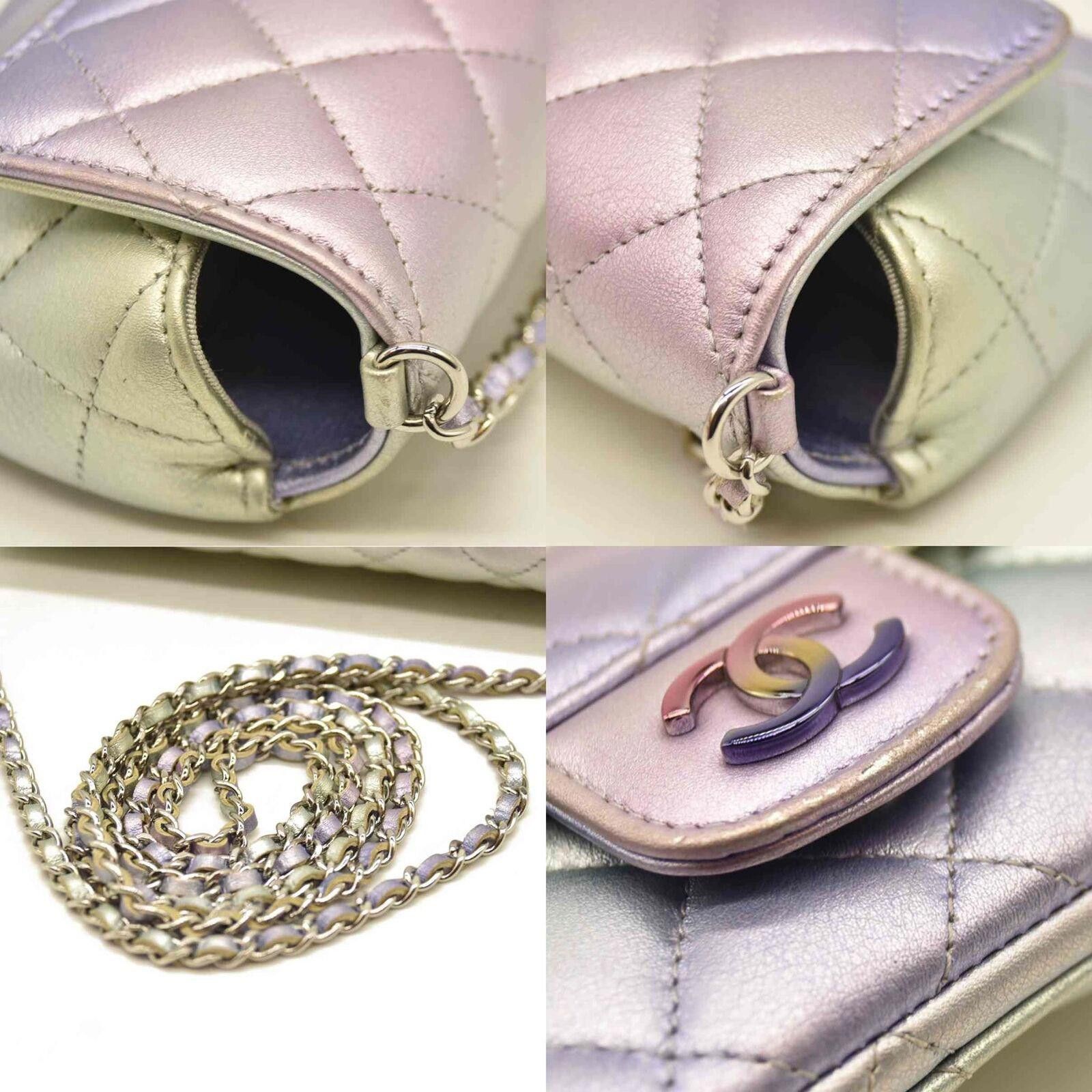 Chanel Chanel Gradient Metallic Calfskin Quilted Glasses Case Size ONE SIZE - 4 Thumbnail