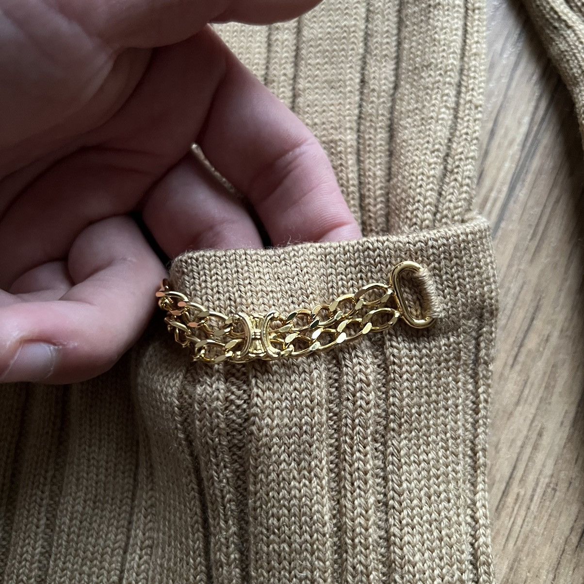 Celine CELINE vintage womens wool cardigan gold logo Size M / US 6-8 / IT 42-44 - 2 Thumbnail