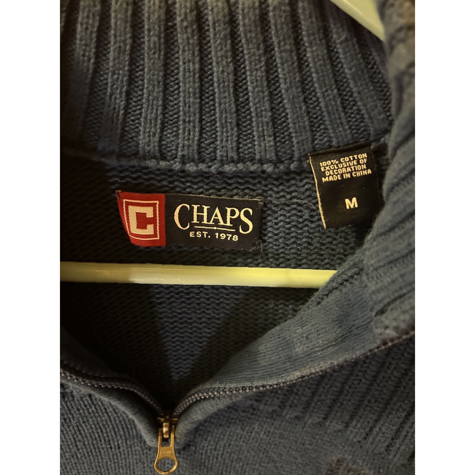 Ralph Lauren VINTAGE Ralph Lauren Chaps Sweater Adult Medium Blue 90s Pullover Long Sleeve Casual Mens Size US M / EU 48-50 / 2 - 2 Thumbnail