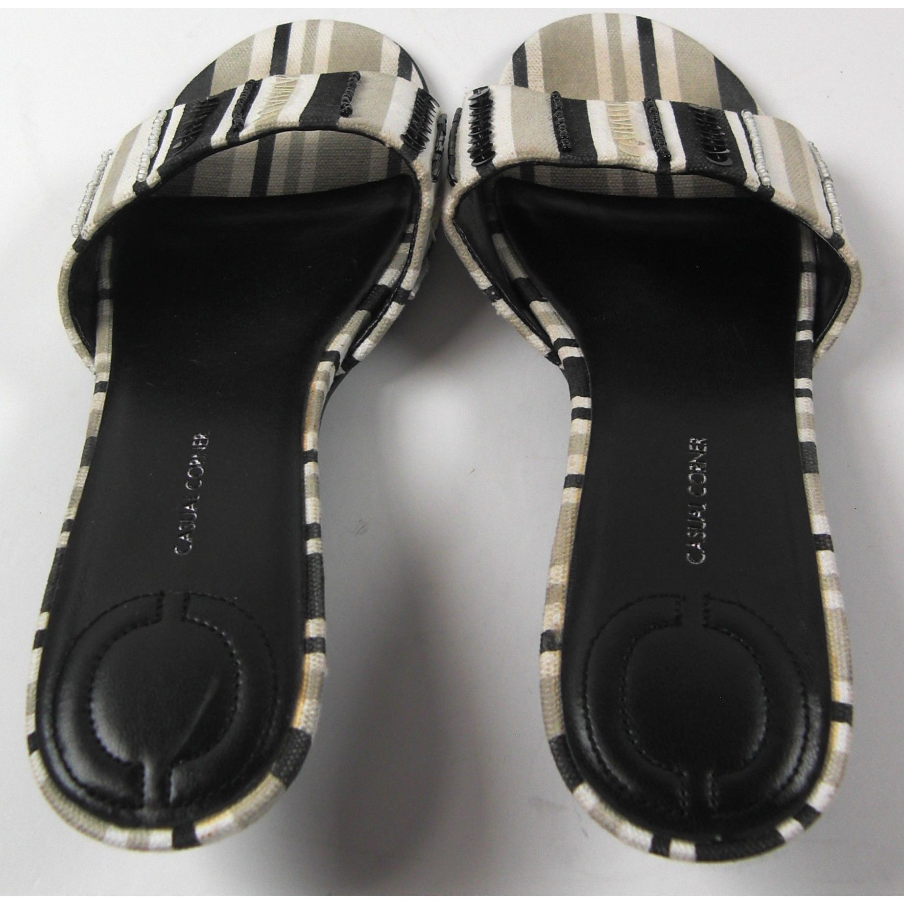 Other Casual Corner Flat Striped Opened Toe Sandals Women's Size 7 Size US 7 / IT 37 - 3 Thumbnail
