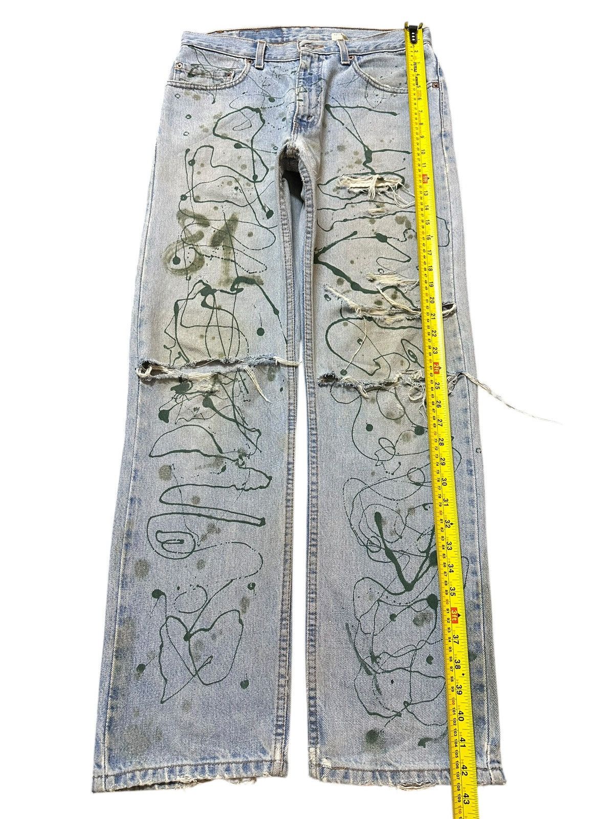 Levi's Vintage 80s Usa Levis 505 Paint Splatter Distressed Jeans Size US 32 / EU 48 - 13 Thumbnail