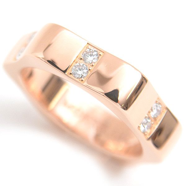 Montblanc Montblanc Montblanc 750PG Diamond Ring 4810 Collection White Star Motif Metal Ring 71860 in Great Condition Size ONE SIZE - 1 Thumbnail