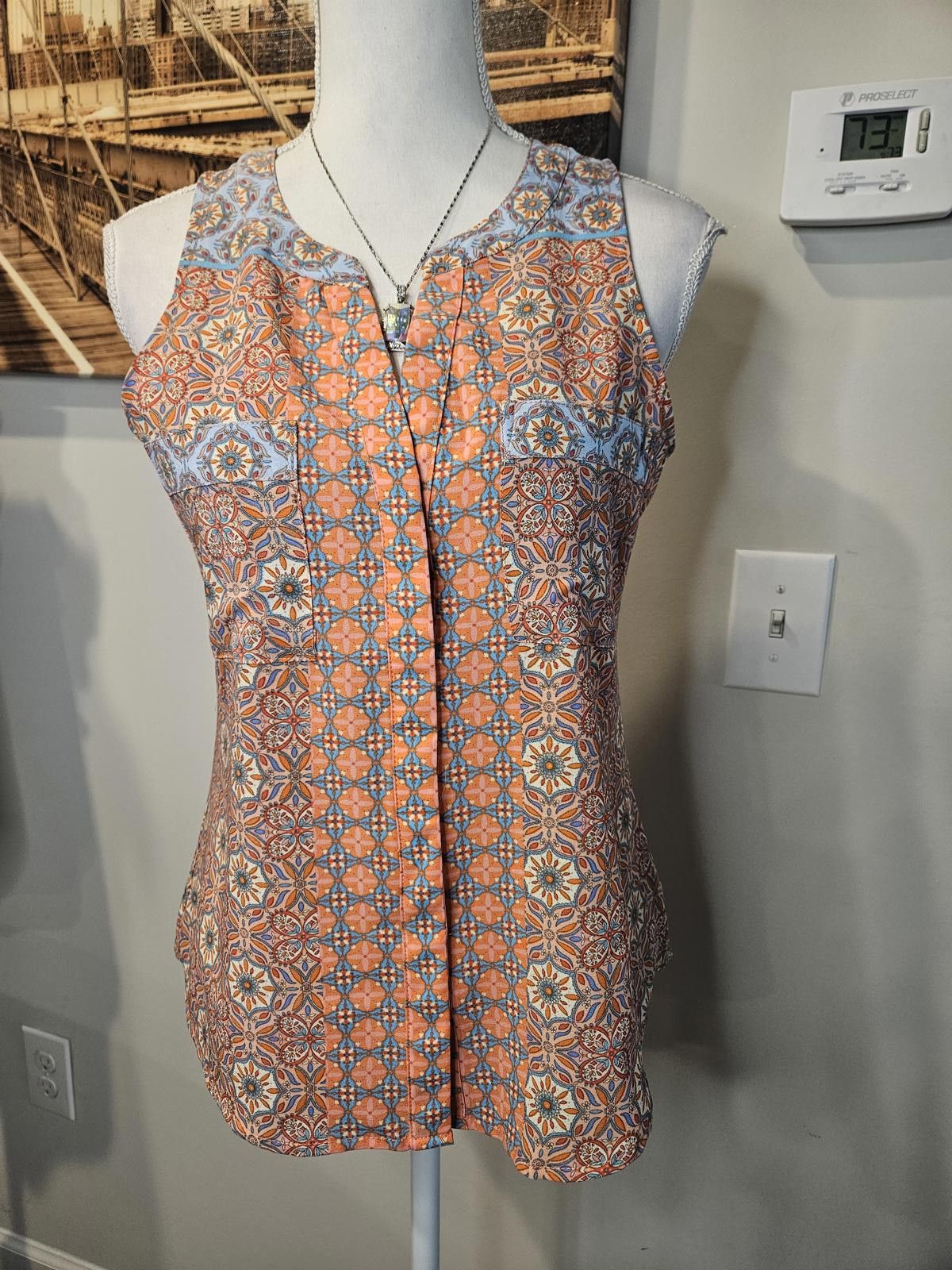 Sanctuary Sanctuary Print Sleeveless Blouse #171 Size S / US 4 / IT 40 - 1 Thumbnail