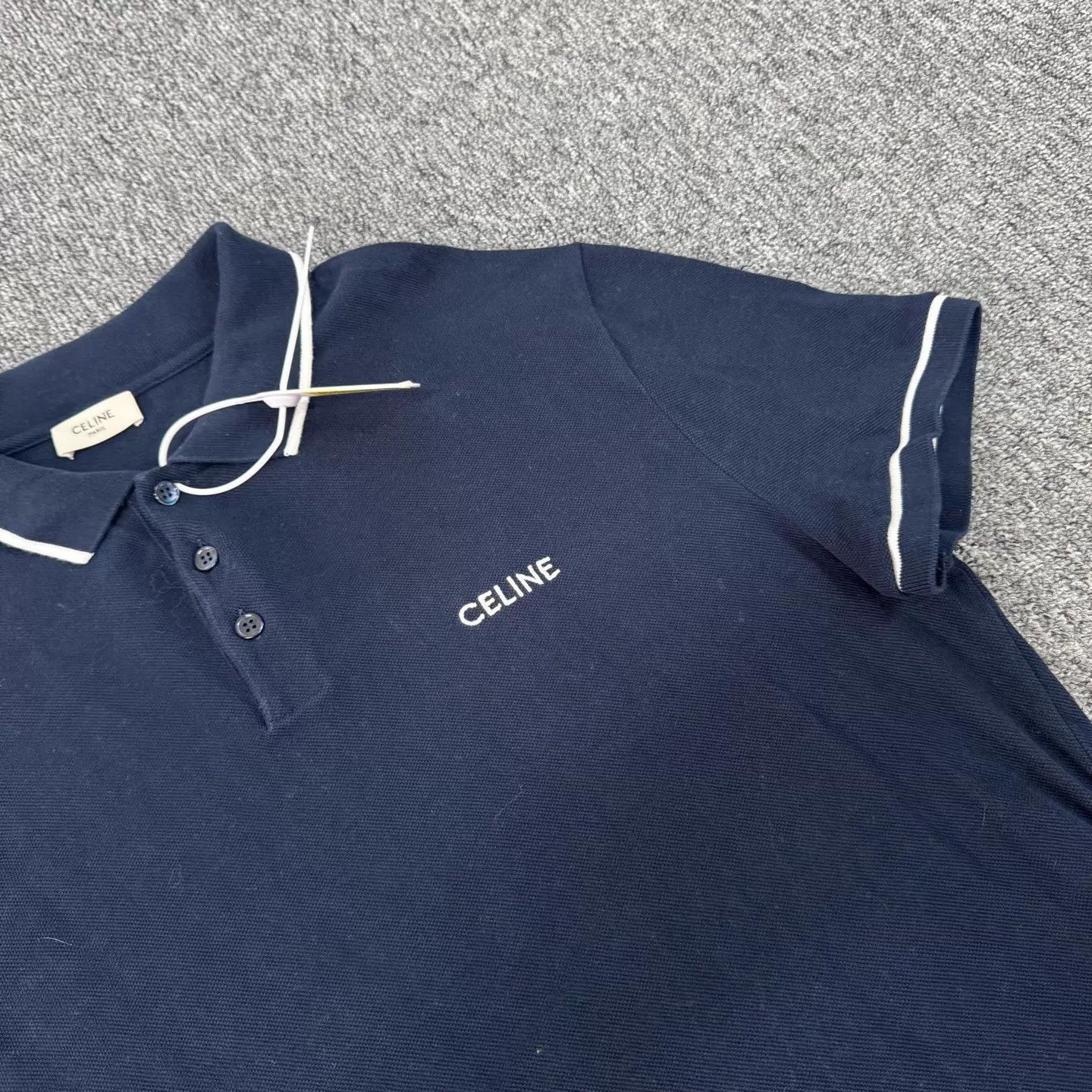 Celine Blue Short-Sleeve Polo Shirt Size US XL / EU 56 / 4 - 4 Thumbnail