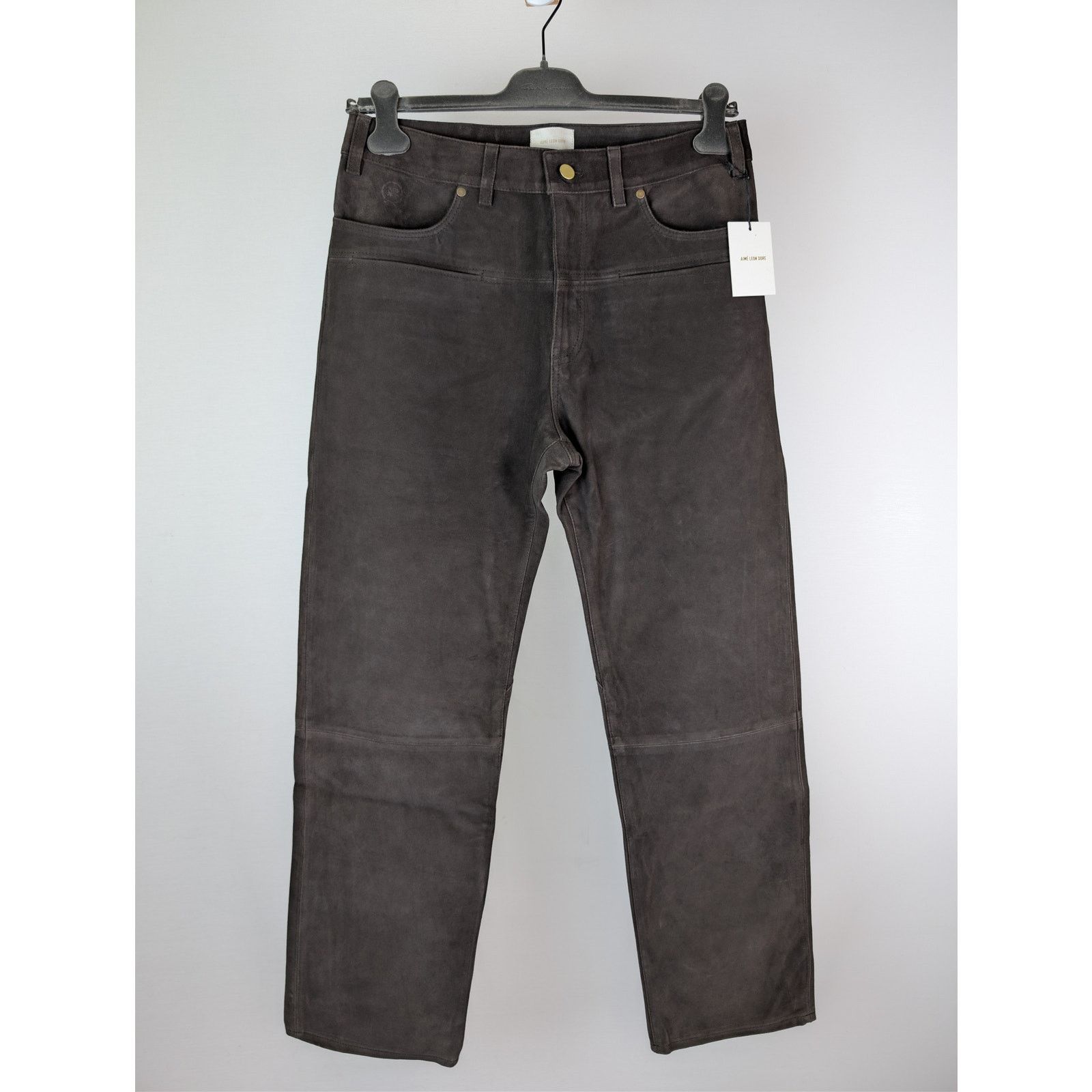 Aime Leon Dore o1rshd1 Suede Cowboy Pant jean pants in Moro Size US 32 / EU 48 - 10 Thumbnail